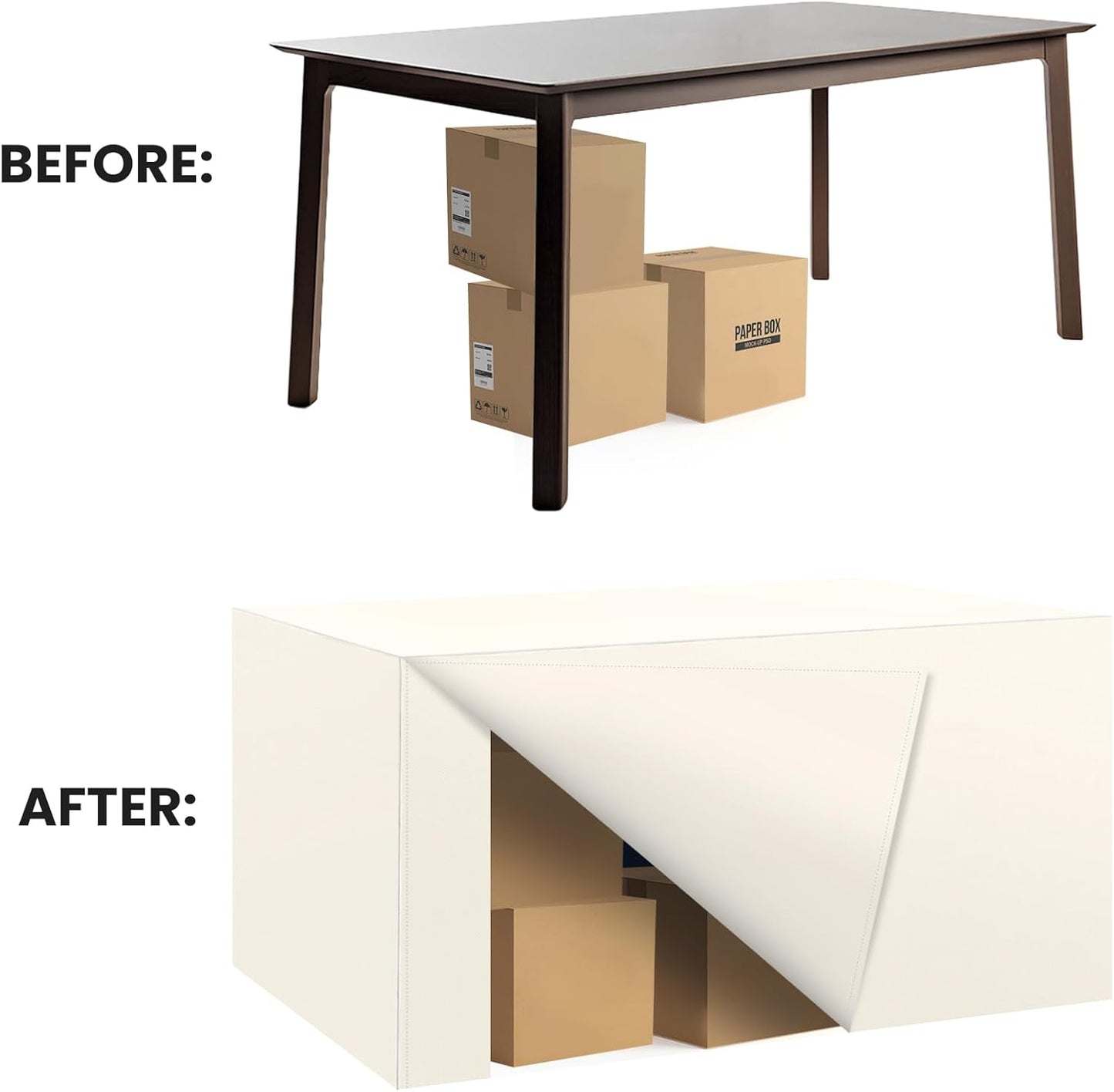 Ascoza 2 Pack Fitted Tablecloth for 8 Foot Rectangle Tables 96 x 30 Inch Ivory Table Covers Water Resistant Polyester Table Cloth for Wedding, Parties,Display, Trade Show (Ivory)