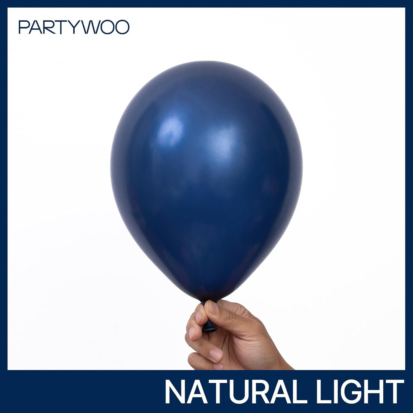 PartyWoo Navy Blue Balloons 128 pcs Different Sizes Pack of 18 12 10 5 Inch Pearl Dark Blue Balloon Arch Kit Garland for Graduation Wedding Baby Shower Birthday Party Decorations Blue-Z90