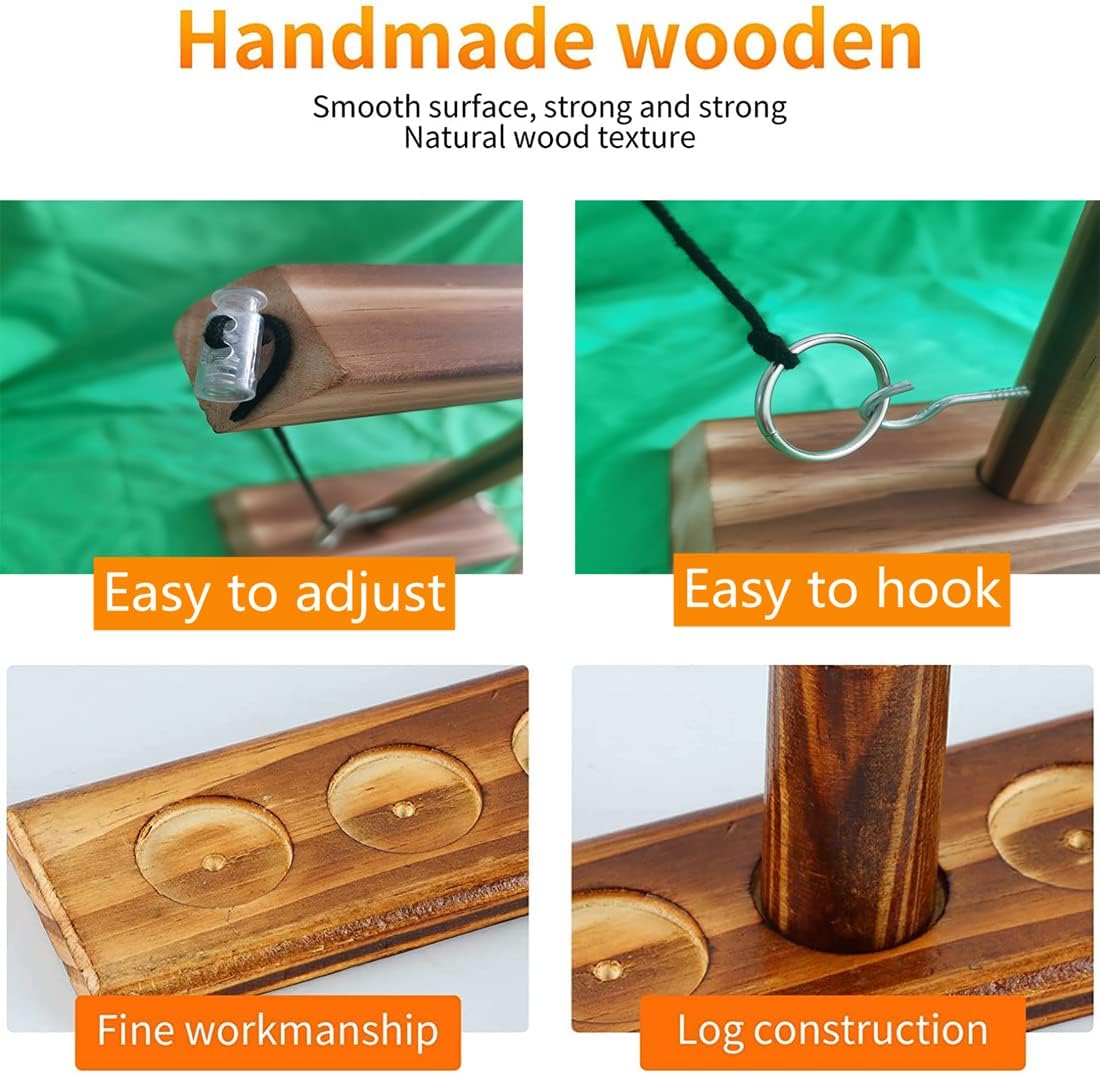 Ring Toss Game for Kids and Adults, Large Base Hook and Ring Game, Family-Friendly Indoor Holiday Fun or Outdoor Patio Games, White Elephant Gifts