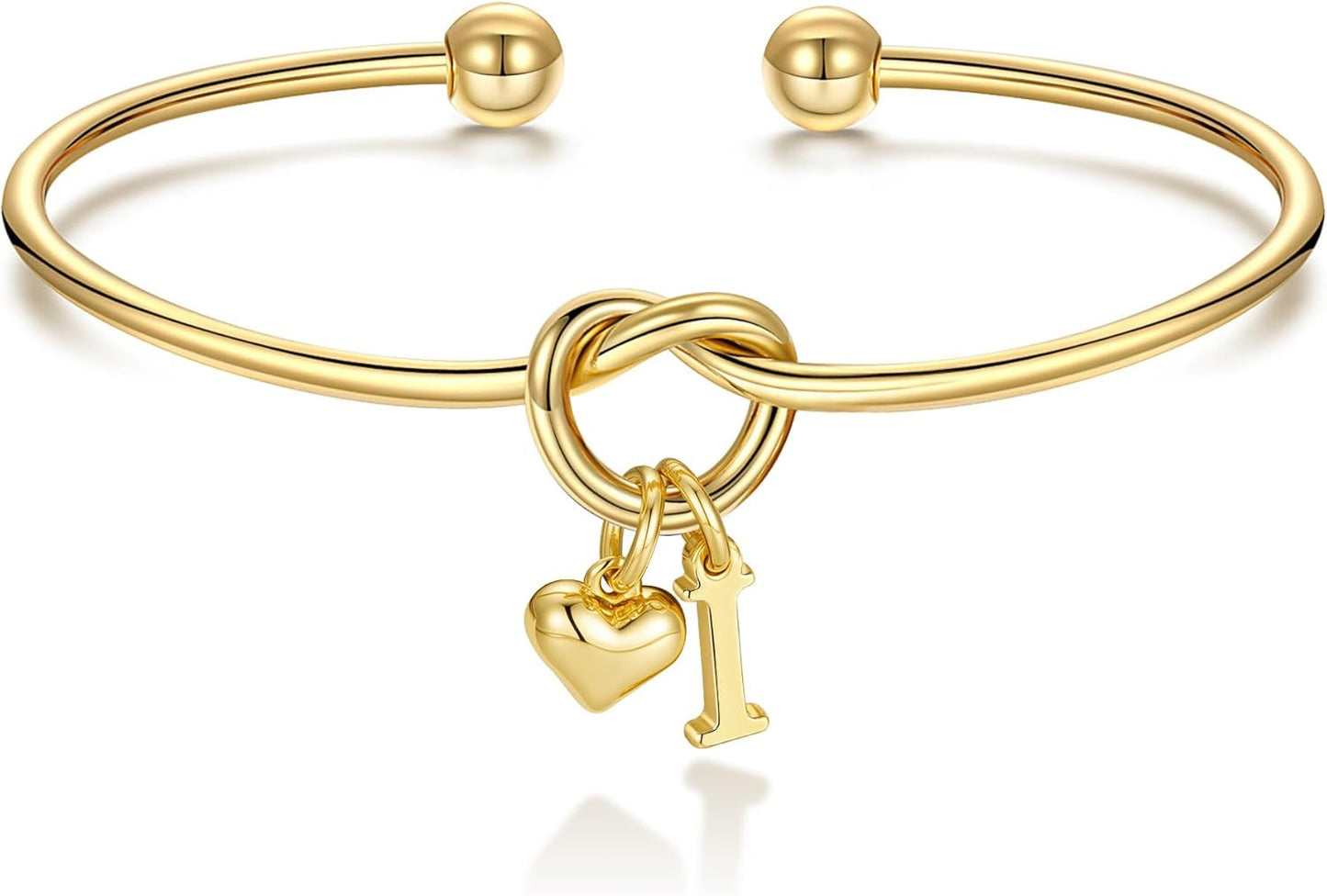 M MOOHAM Christmas Gifts for Women Teen Girls - Knot Initial Bracelets for Women, Bridesmaid Gifts Bridesmaids Proposal Gift Dainty Knot Letter A-Z Heart Initial Bracelet Jewelry Friendship Bracelets