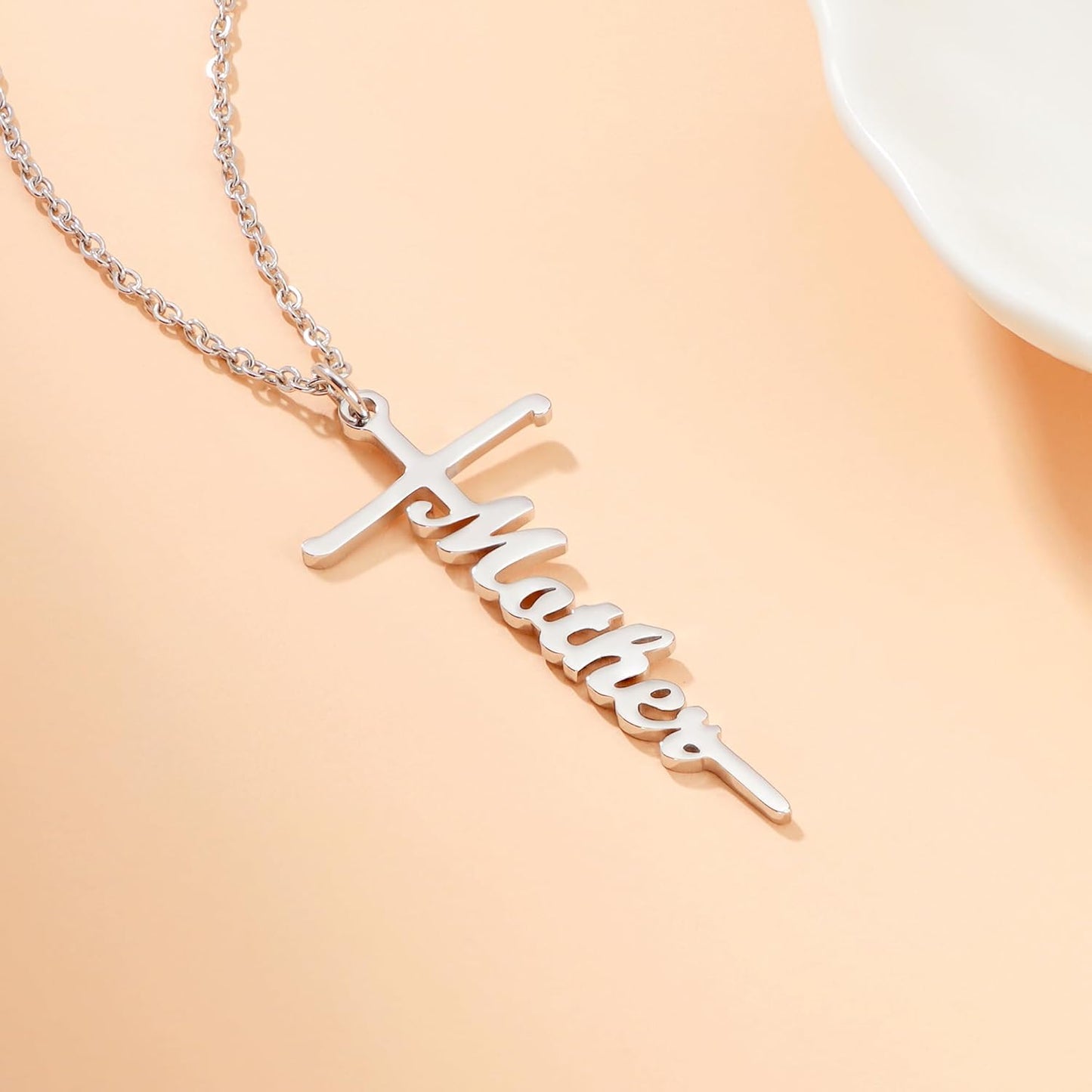 Lcherry Faith Cross Pendant Necklace for Women Religious Christian Jewelry Mother's Day Gifts for Women