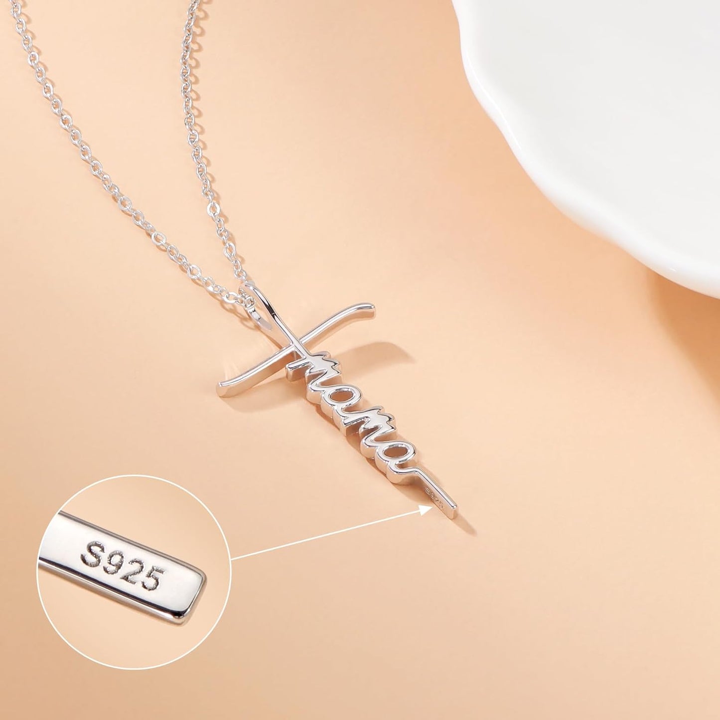 Lcherry Faith Cross Pendant Necklace for Women Religious Christian Jewelry Mother's Day Gifts for Women