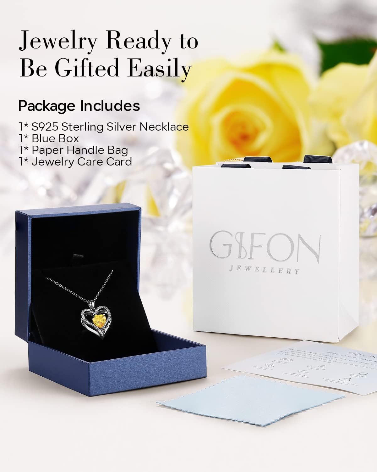 S925 Sterling Silver Necklace for Women, Wife Jewelry Rose Gold, Mom Birthday Valentines Mothers Day Gifts, Girlfriend Necklaces, Daughter Heart Jewel, Anniversary for Her