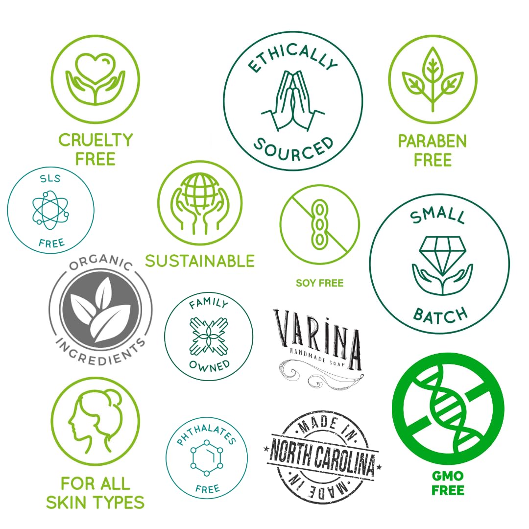 Organic Mint Chocolate Swirl Bar Soap - Gentle Cleansing for Sensitive Skin, Herbal and Mint - 3 Pack - Experience Healthy and Glowing Skin