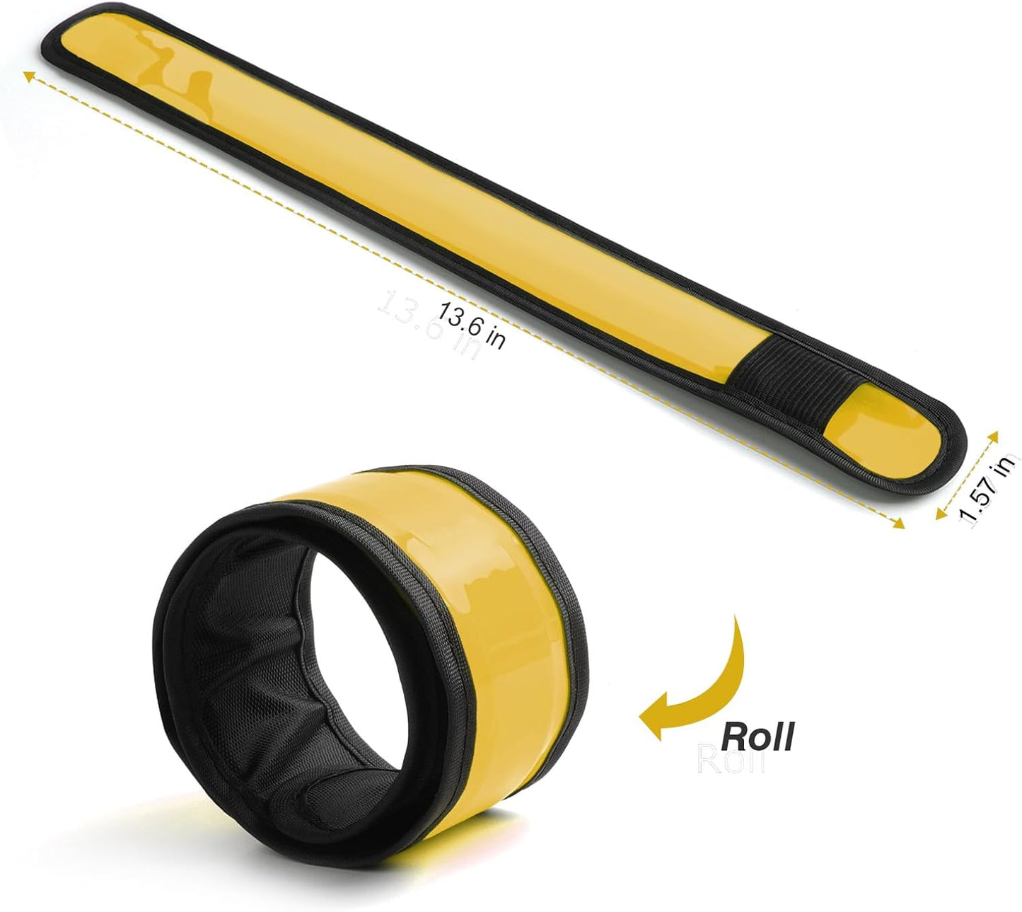 esonstyle Pack of 6 LED Light Up Band Slap Bracelets Night Safety Wrist Band for Cycling Walking Running Concert Camping Outdoor Sports