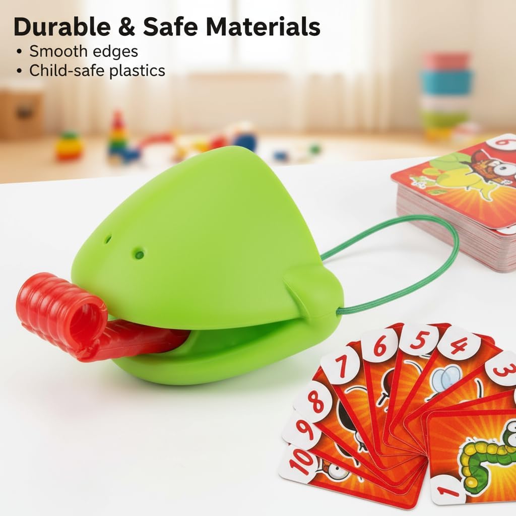 Chameleon Tongue Shooting Game, Lizard Party Blower Masks with Blowing Air Chameleon Tongue Game for Kids, Insect Cardboard Included (9 People)