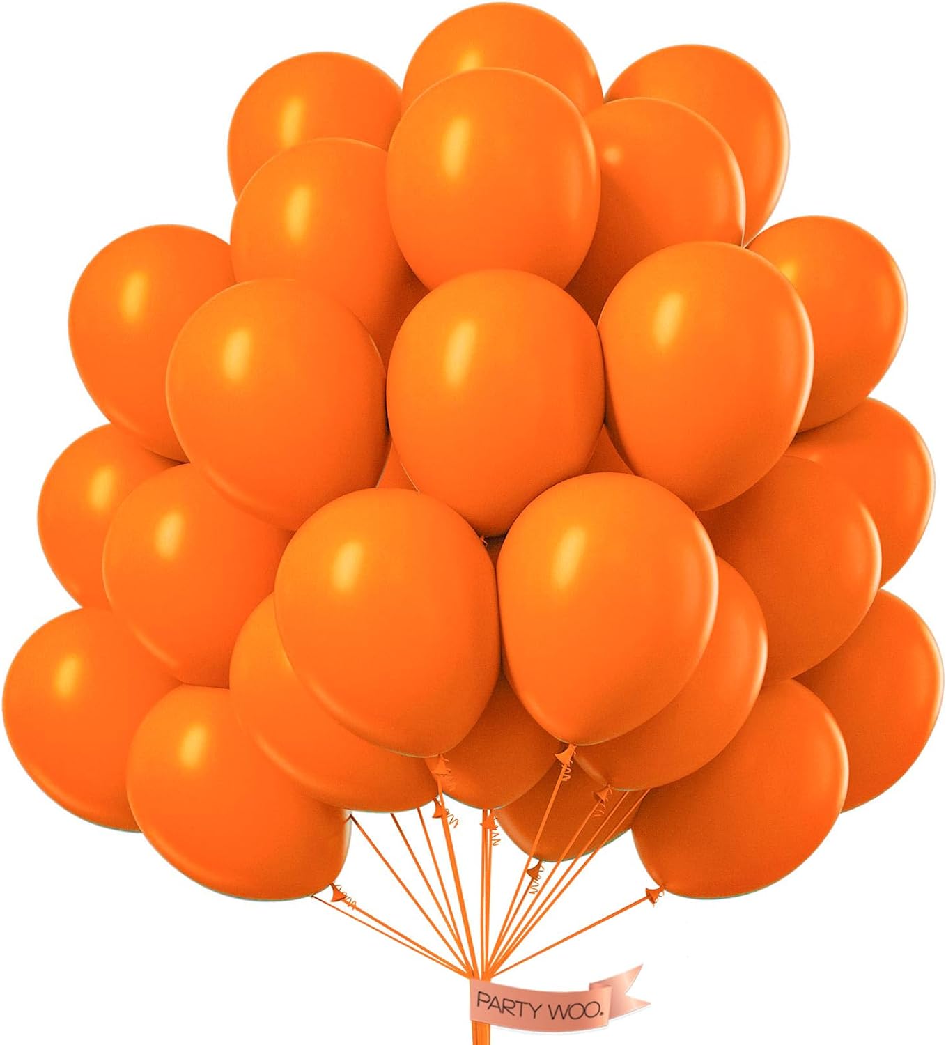 PartyWoo Tangerine Orange Balloons, 50 pcs 12 Inch Dark Orange Balloons, Deep Orange Balloons for Balloon Garland Balloon Arch, Party Decorations, Birthday Decorations, Wedding Decorations, Orange-Y9