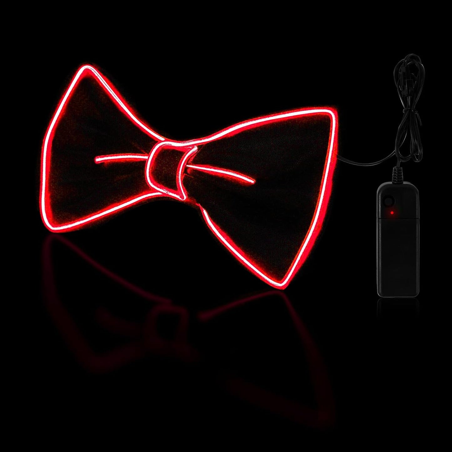 Ainiv Light Up Neckties Bowties Suspenders LED Party Supplies Glow in the Dark Adjustable for Women and Men Parties