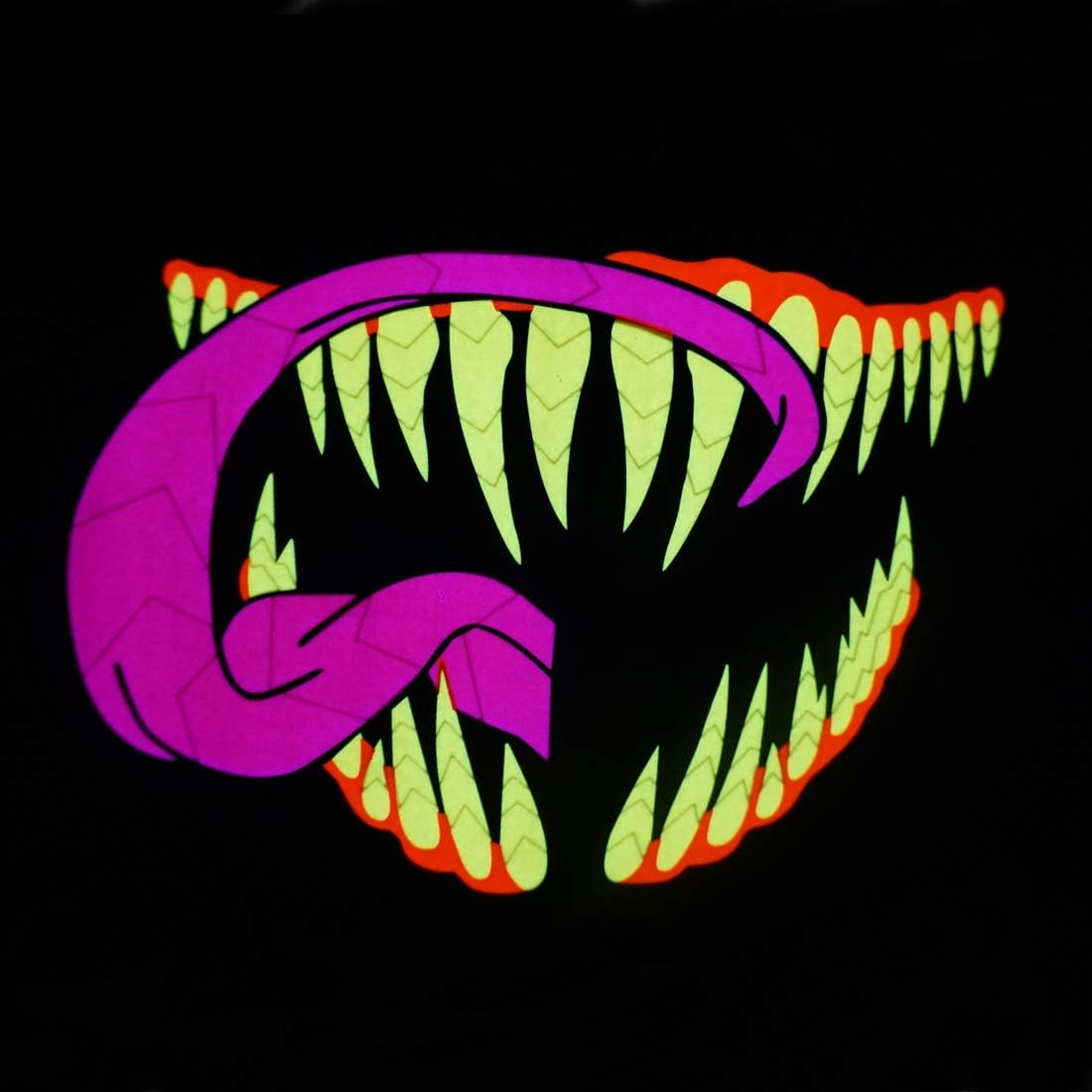 LED Halloween Mask Sound Reactive Light Up Mask Scary Masks for Costumes Cosplay,Music Party,Rave Events, EDC