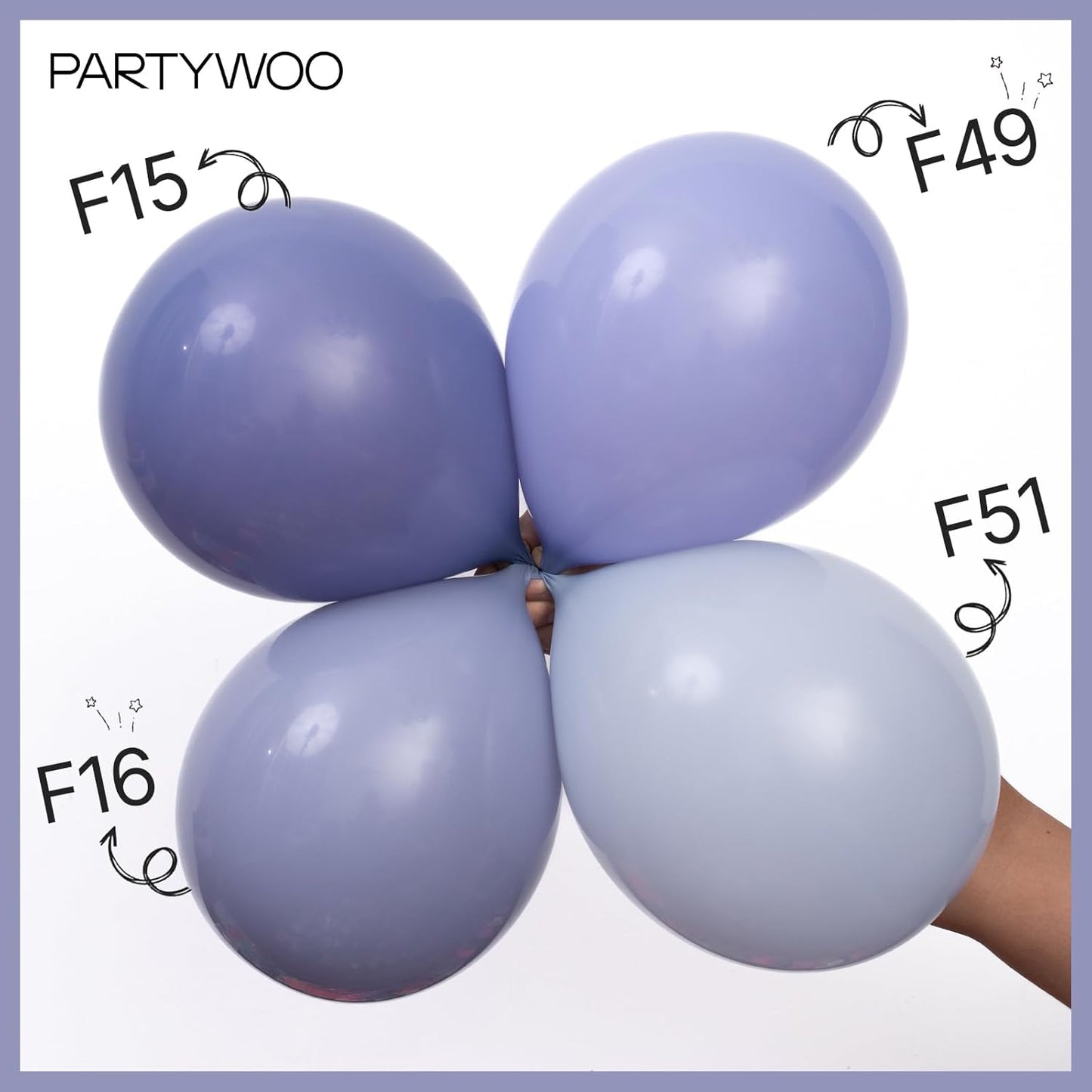 PartyWoo Dusty Blue Balloons 140pcs Different Sizes Pack of 18 12 10 5 Inch Slate Blue Boho Neutral Balloon Arch Kit for Baby Shower Graduation Cat Tornado Birthday Party Decorations Blue-F51