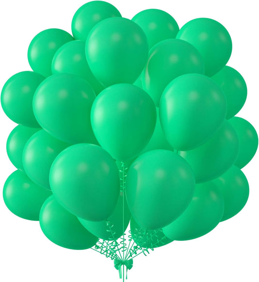 KALOR 12 Inch Light Green Balloons, 50 Pcs Latex Helium Balloons for Kid's Birthday Party, Baby Shower, Wedding, Graduate Party Decorations