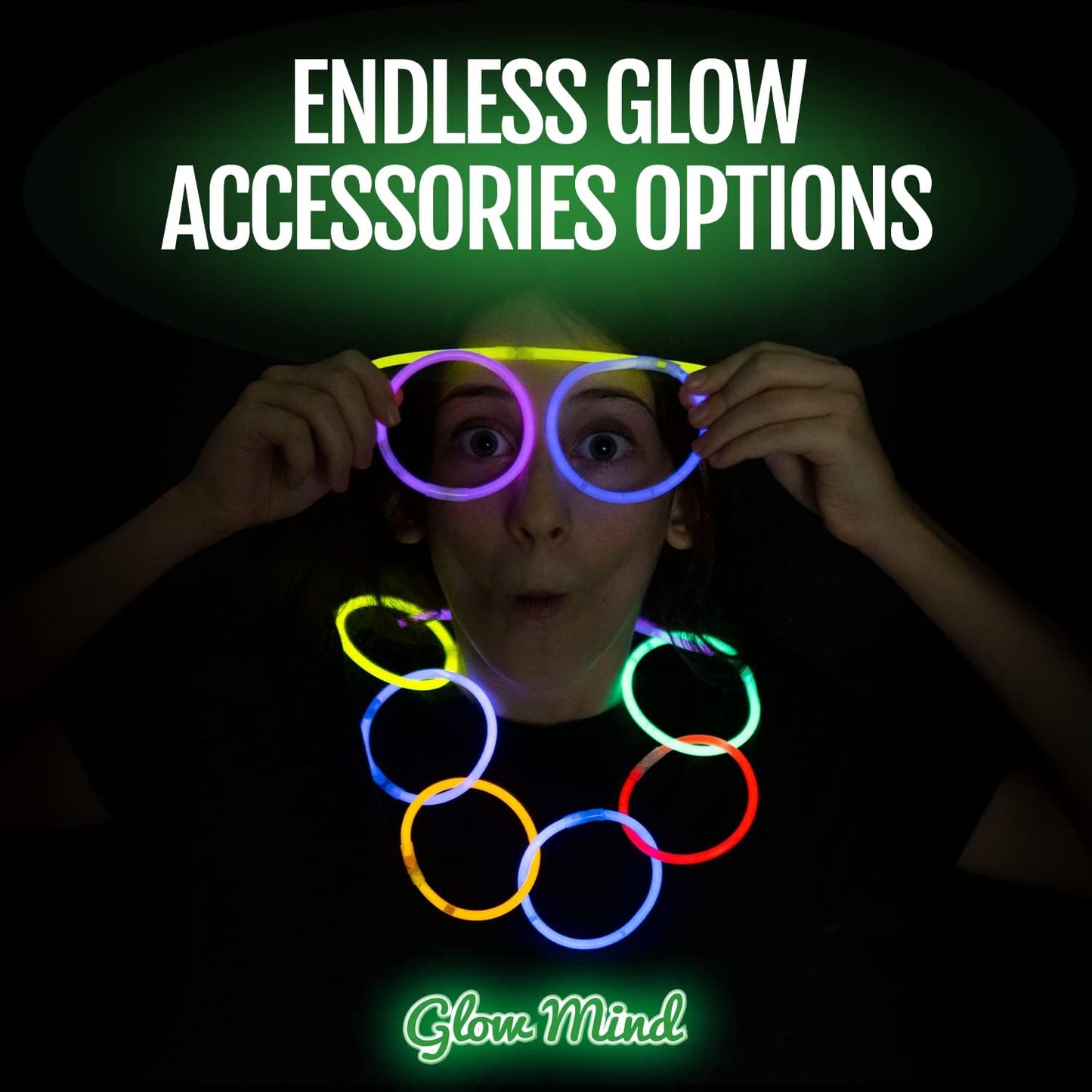 200 Ultra Bright Glow Sticks Bulk - Halloween Glow in the Dark Party Supplies Pack - 8" Glowsticks Party Favors with Bracelets and Necklaces