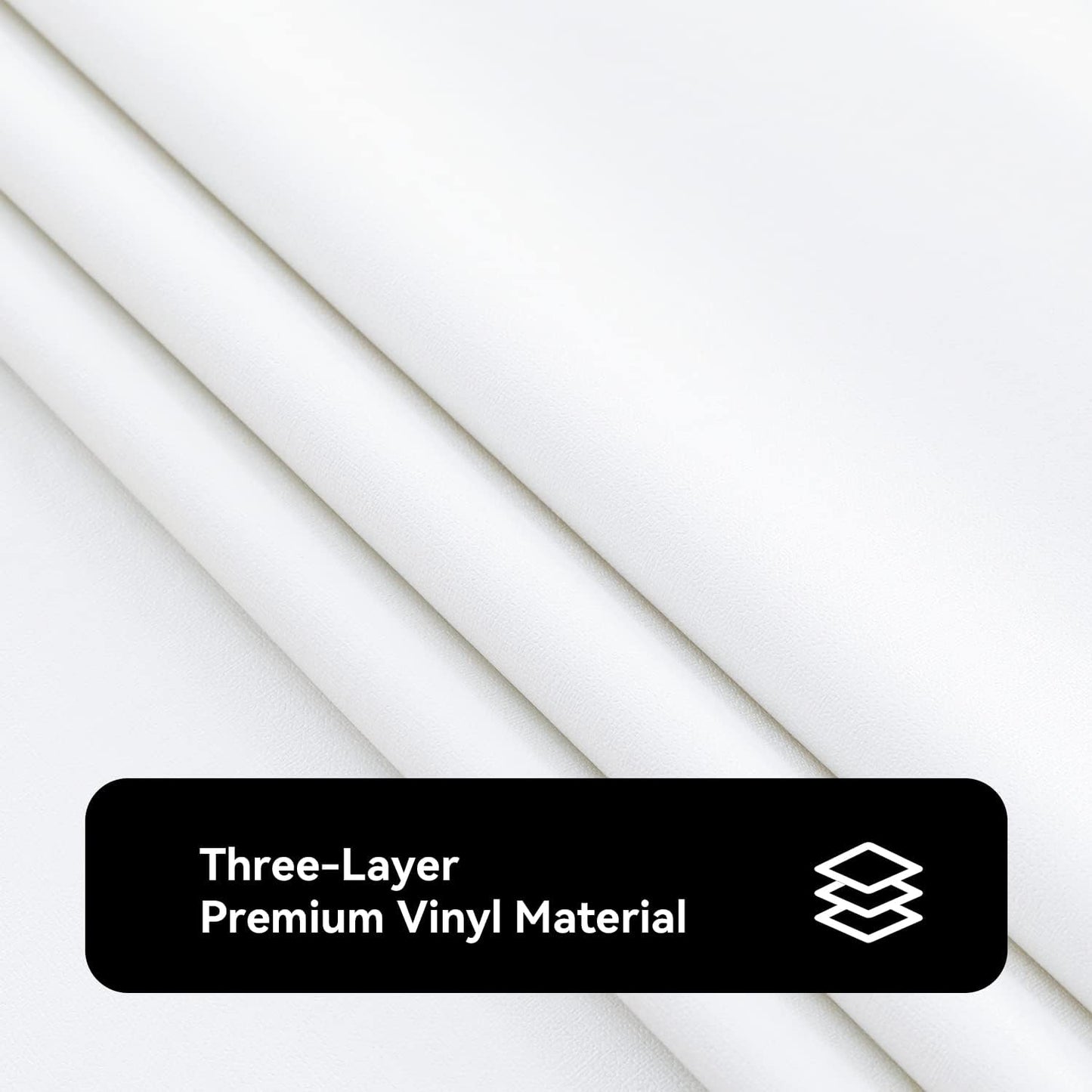 Romanstile 100% Waterproof Rectangle PVC Tablecloth, Oil Spill Proof Vinyl Table Cloth, Heavy Duty Wipe Clean Plastic Table Covers for Kitchen/Dining/Parties - 54 x 108 Inch, White