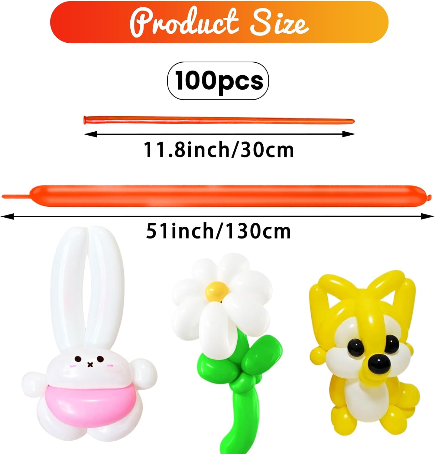 100Pcs Color 260 Balloons, Long Balloon for Tying Balloon Arch, Multicolor Long Skinny Balloons for Twisting Ballons Animal balloons Birthday Party Wedding Festival Decorations