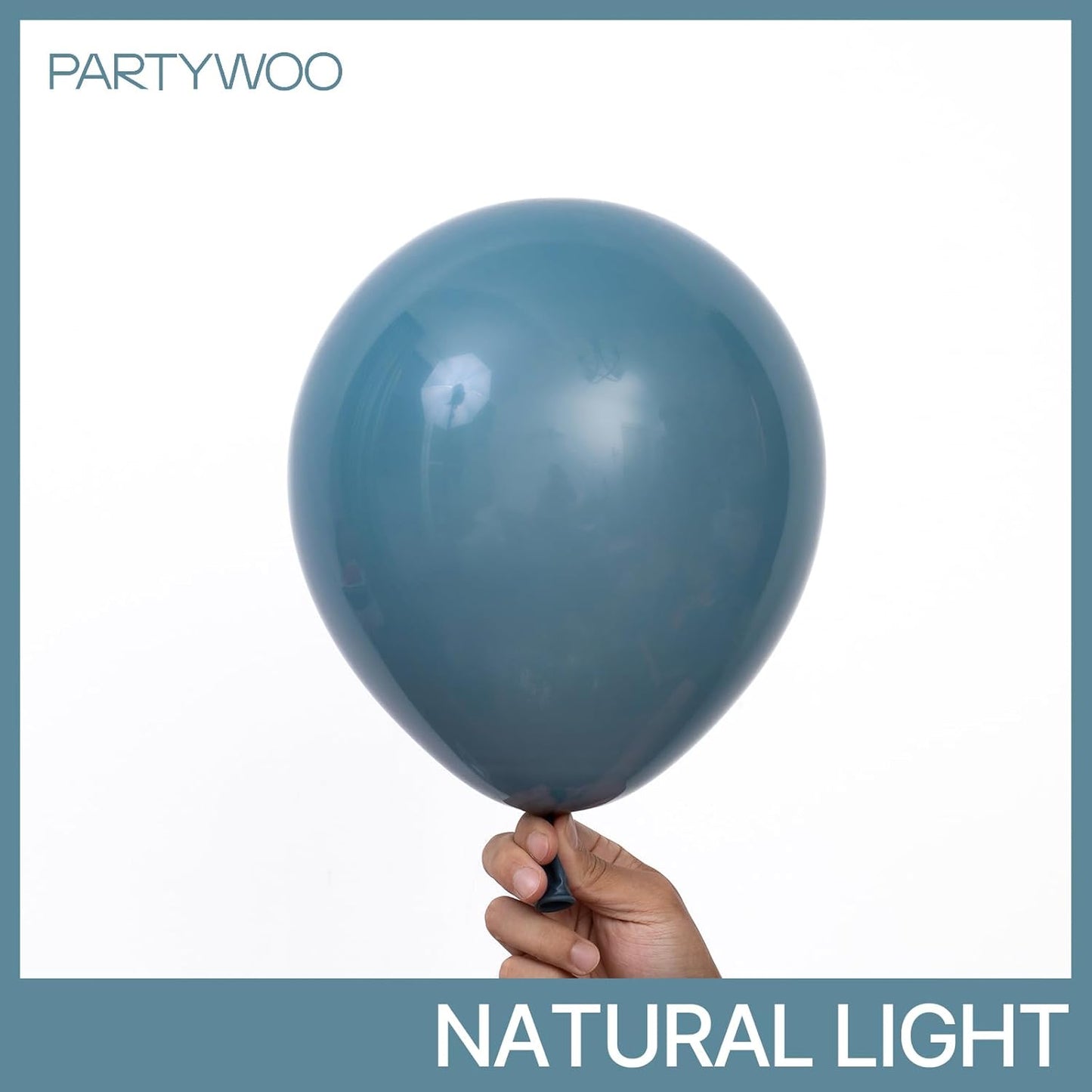 PartyWoo Slate Blue Balloons 50 pcs 12 inch Dusty Petrol Blue Balloons for Graduation Baby Shower Wedding Birthday Engagement Gender Reveal Boho Party Decorations Blue-F36