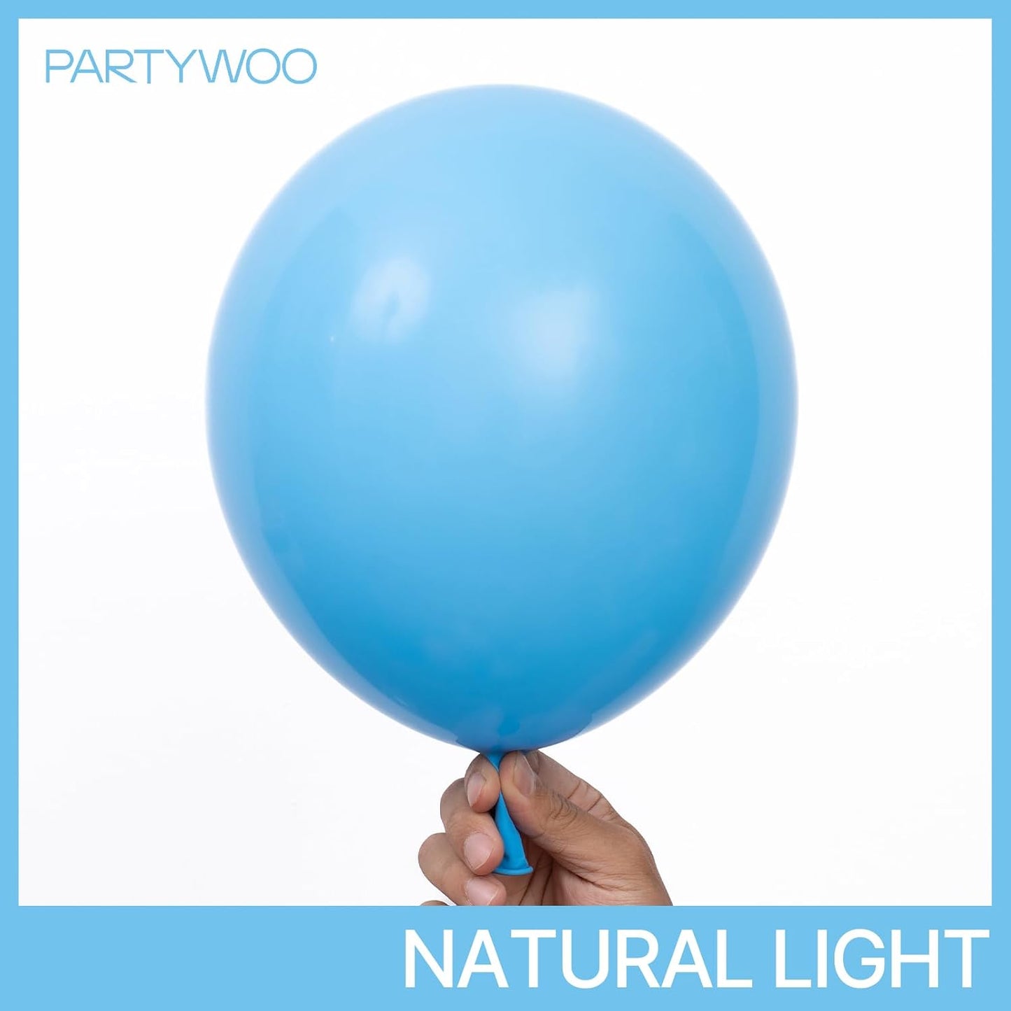 PartyWoo Light Blue Balloons 140pcs Different Sizes Pack of 18 12 10 5 Inch Baby Pastel Blue Balloon Arch Kit for Baby Shower Gender Reveal Graduation Mermaid Birthday Pool Party Decorations Blue-Y20