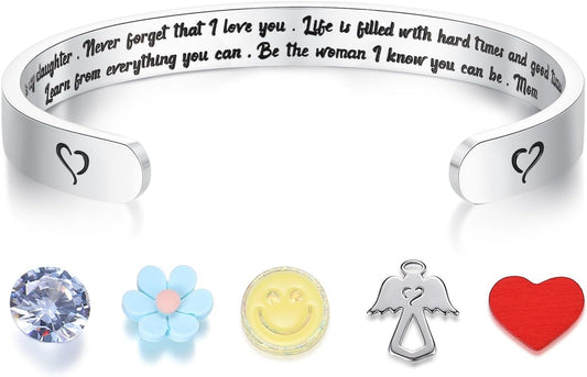 SAM & LORI Personal Bracelets for Teens/Women-Inspirational Jewelry Gifts (Various Designs) for Daughter/Sister/Mom/Friends-Adjustable Bracelet in a Pretty Gift Box