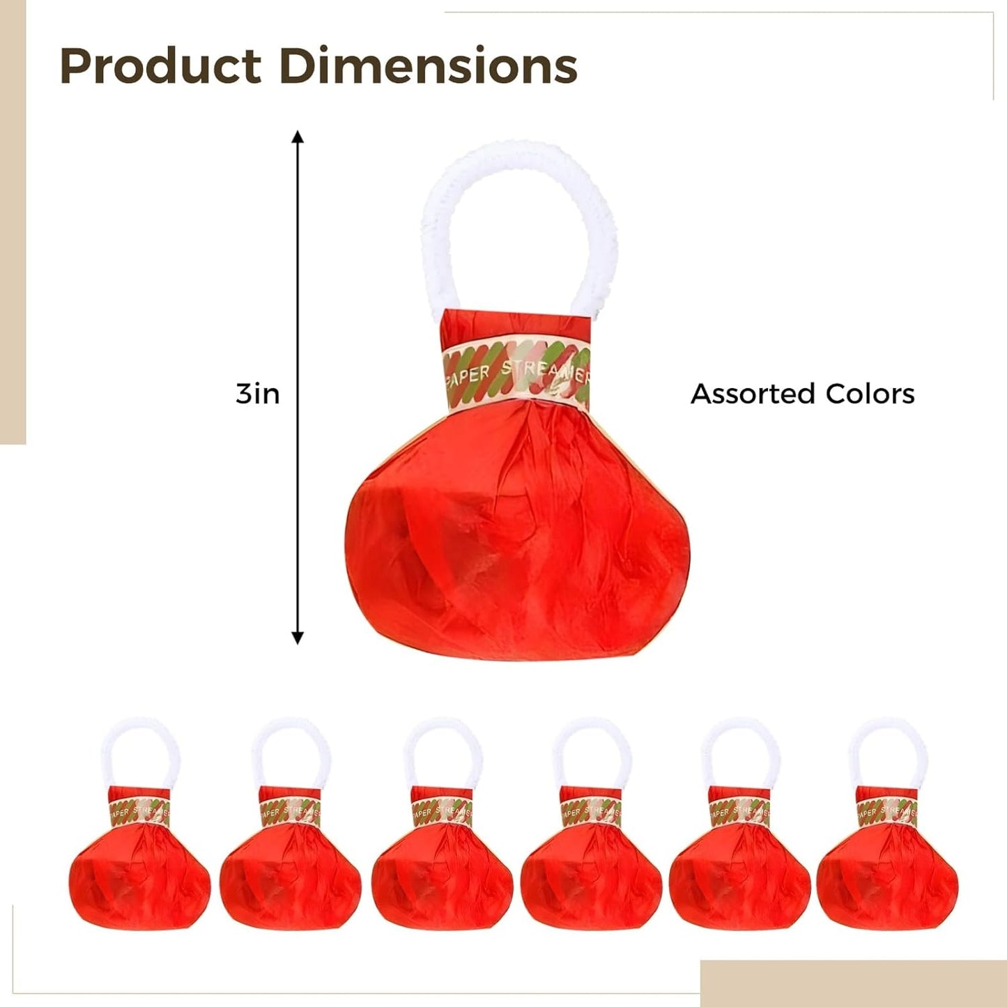 25 Pcs No Mess Confetti Streamers for Weddings and Parties, Colorful Balloon-Style Poppers, Easy to Use, Mess-Free Celebration Decor, Ideal for Events and Photo Shoots