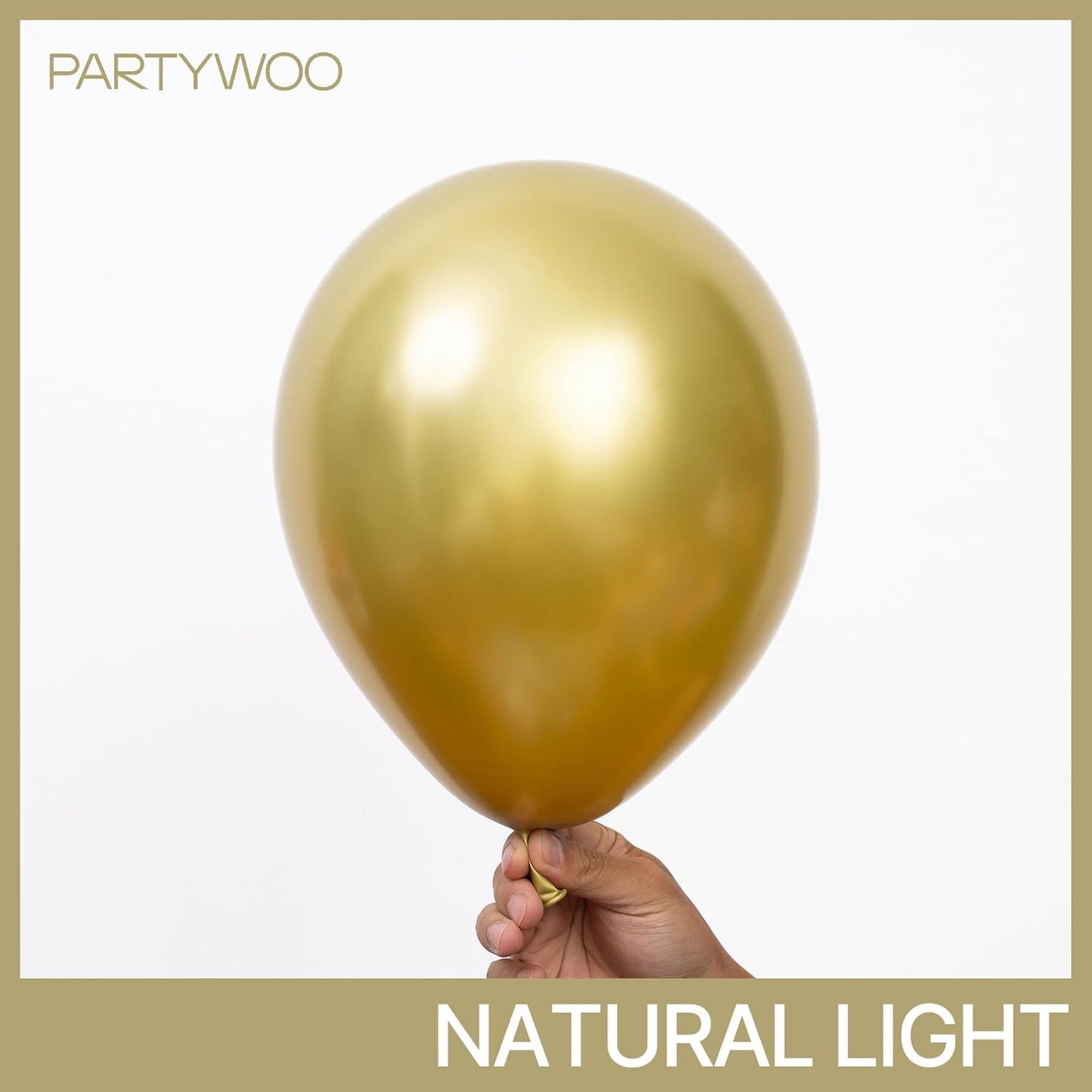 PartyWoo Metallic Gold Balloons 50 pcs 12 Inch Light Gold Balloons for Graduation Baby Shower Gender Reveal Christmas Wedding New Year Anniversaries Birthday Party Decorations Gold-G129