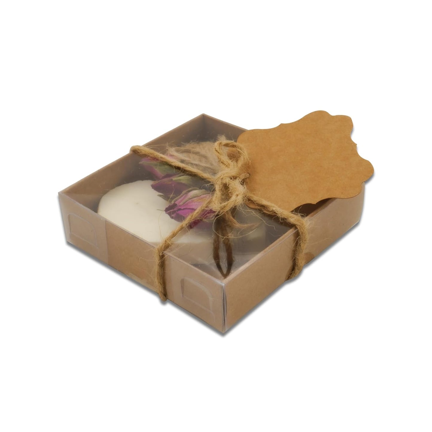 Heart Shaped Soap Favors, 12 Set, Handmade Soaps with Blank Tags for Wedding, Baby Shower, Bridal Events