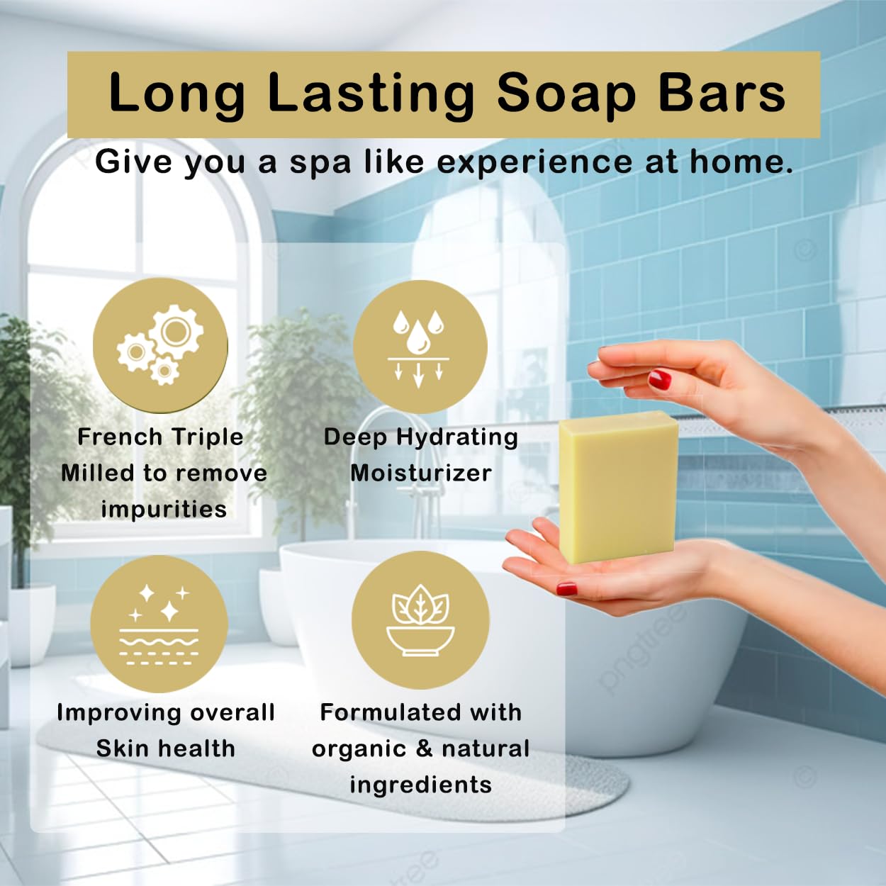 Honeysuckle Scented Natural Soap Bars (12 Bars), 3.5oz Moisturizing French Triple Milled Soap Bars Enriched with Shea Butter - Pure Plant Oil Bath & Body Bars