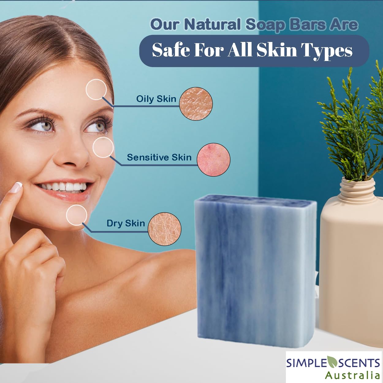 Simple Scents Australia Lilac Scented Natural Soap Bars (12 Bars), 3.5oz Moisturizing French Triple Milled Soap Bars Enriched with Shea Butter - Pure Plant Oil Bath & Body Bars