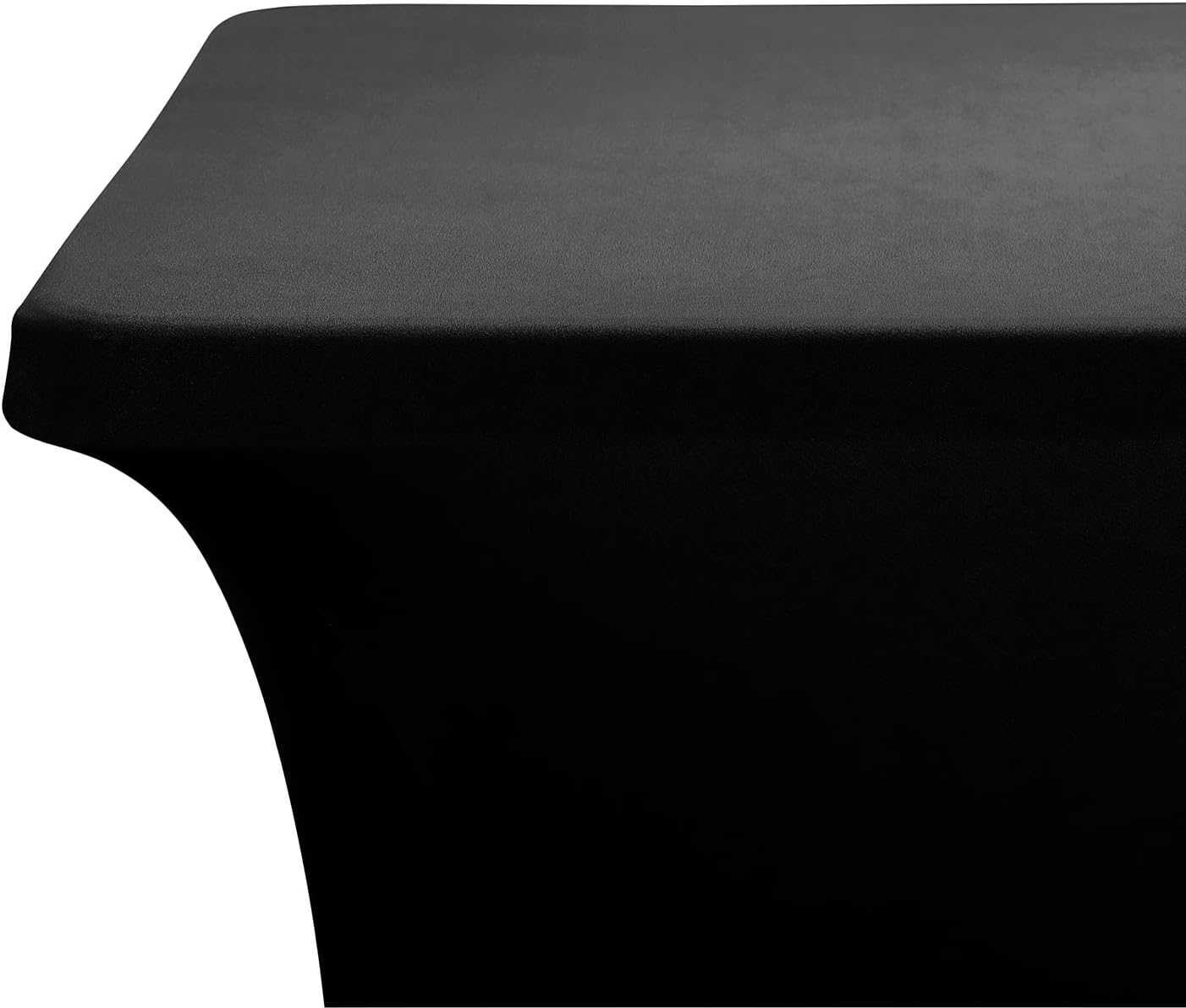 LZY 4 Pack Spandex Table Covers 6 Feet, Stretch/Fitted Table Covers for 6 Feet Folding Table, Rectangular Spandex Table Cloths for Wedding Party or Event (6FT-4PCS, Black)