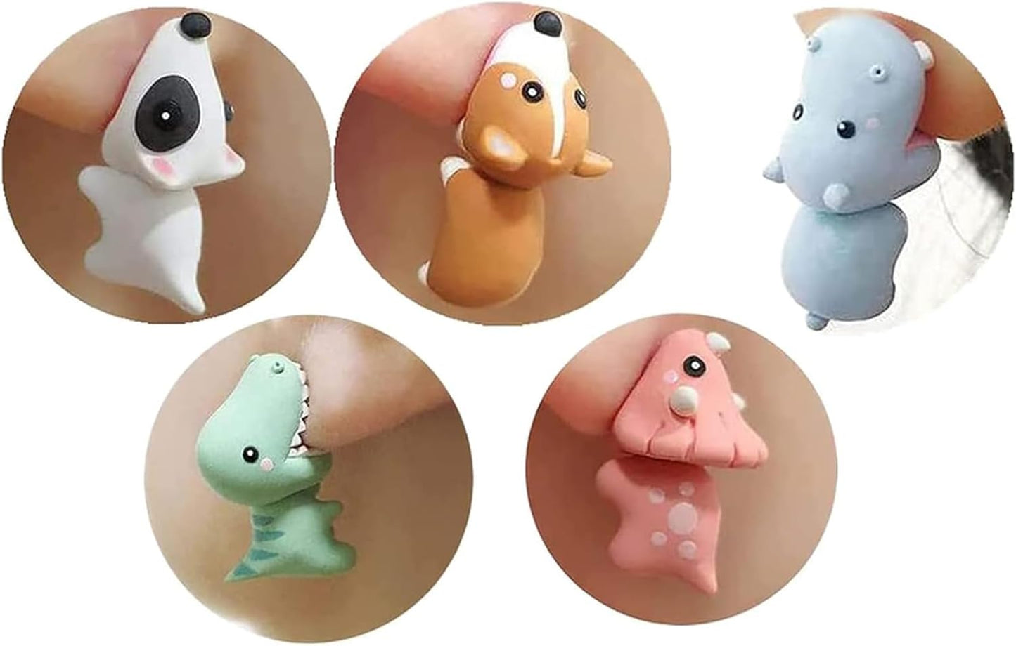 Ulobey Cute Animal Bite Ear Studs Earring - Fashion 3D Polymer Clay for Girls Women - Simple Cartoon Soft Pottery Ear Studs Decors - Creatives Gifts Accessories