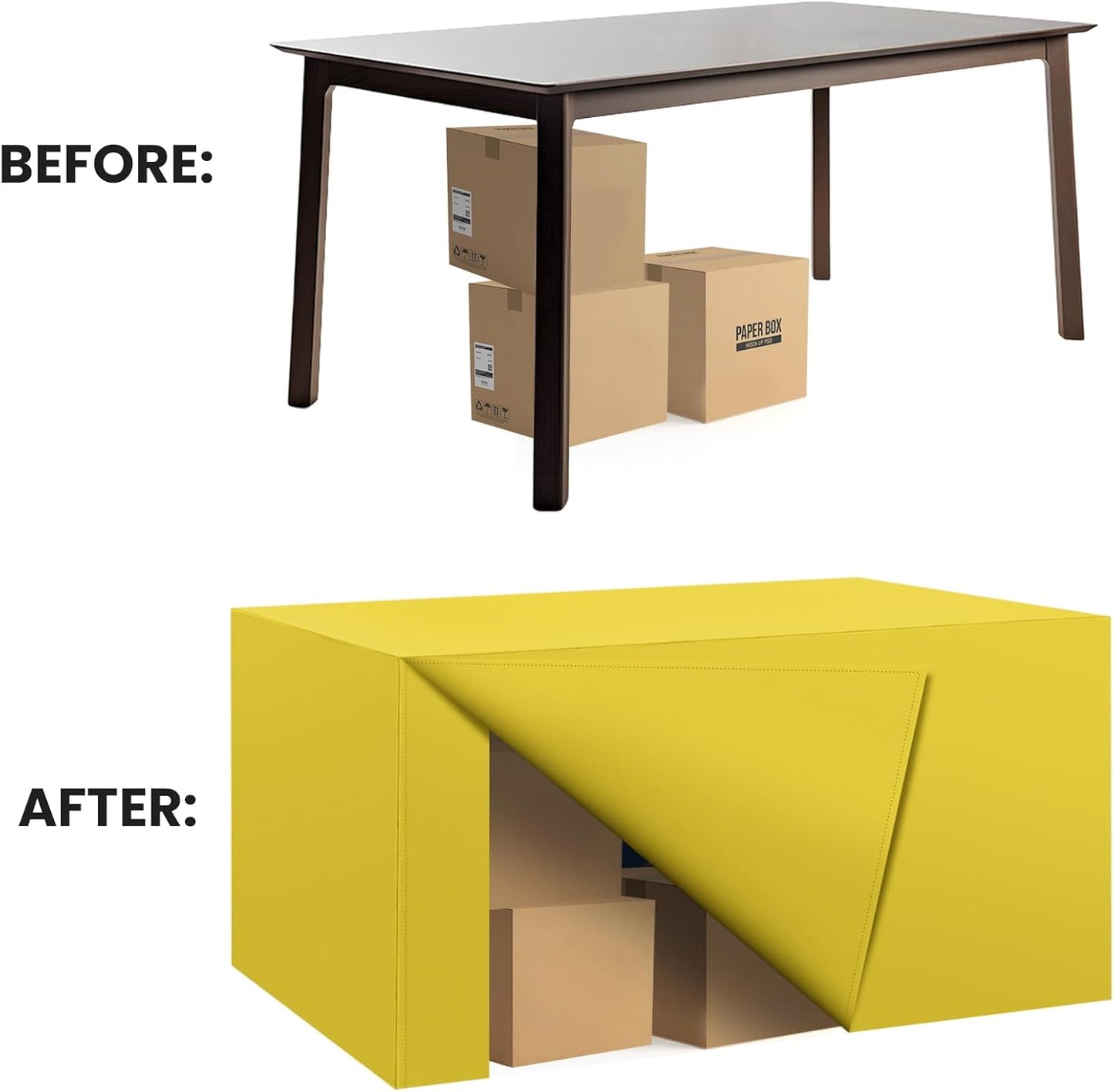 Ascoza 2 Pack Fitted Tablecloth for 6 Foot Rectangle 72 x 30 Inch Yellow Table Covers Water Resistant Polyester Cloth for Folding, Parties,Display, Trade Show (Yellow)