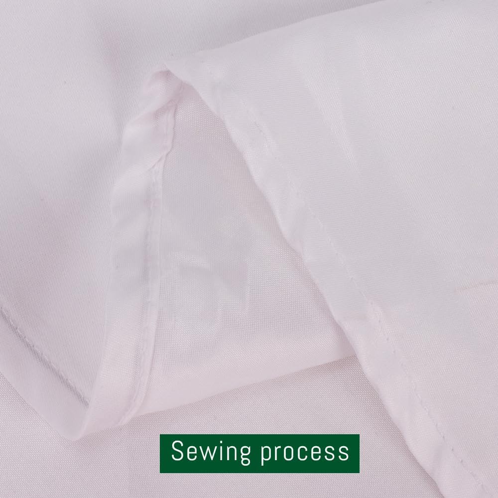 10 Pack Round Tablecloth White 120 Inch, Stain Resistant and Wrinkle Polyester Fabric, Washable Table Cover for Kitchen Dining, Wedding, Buffet Table, Holiday Party