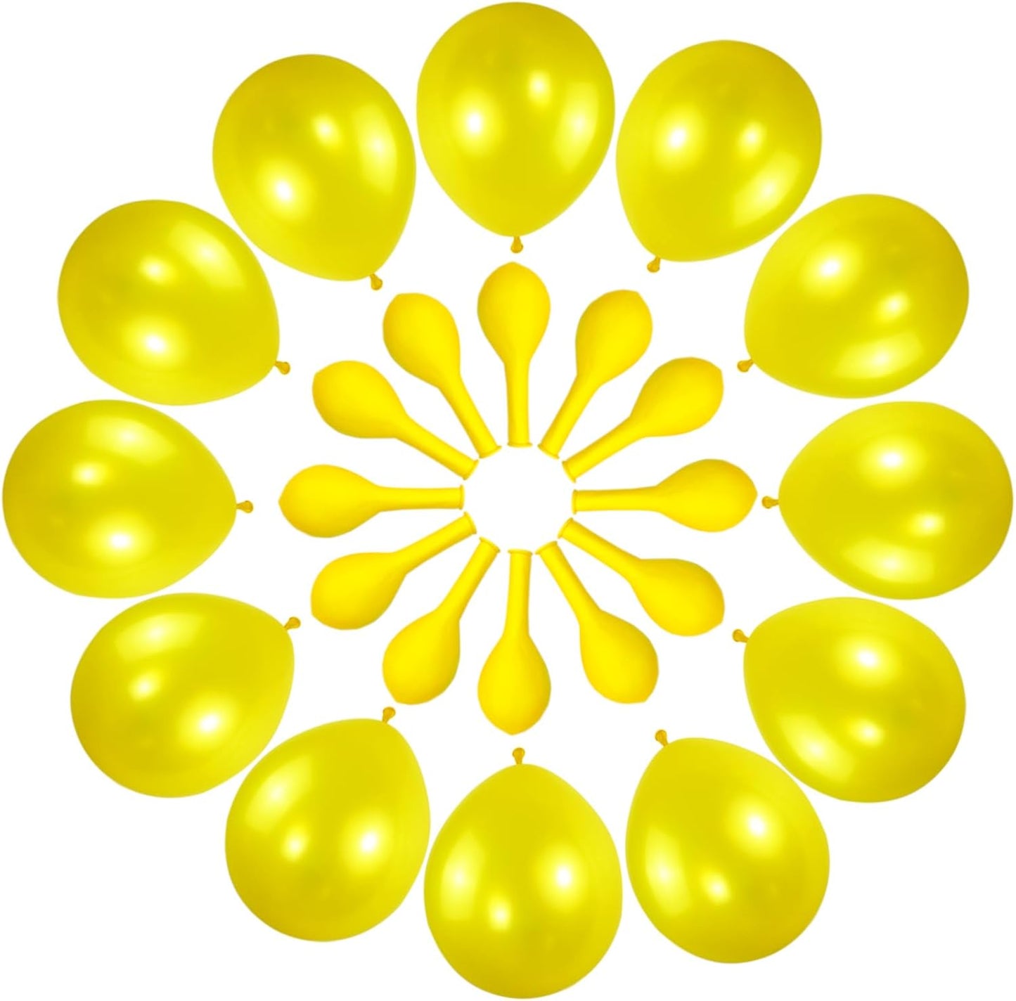 120 Pack Pearl Yellow Balloons, Bright 12 inch Royal Yellow Latex Party Balloons for Birthday Wedding Baby Shower Halloween.