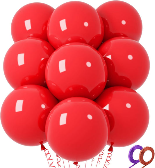 32Pcs Red Big Balloons 18 Inch, Round Large Latex Party Balloons for Birthday Wedding Decorations. (red)