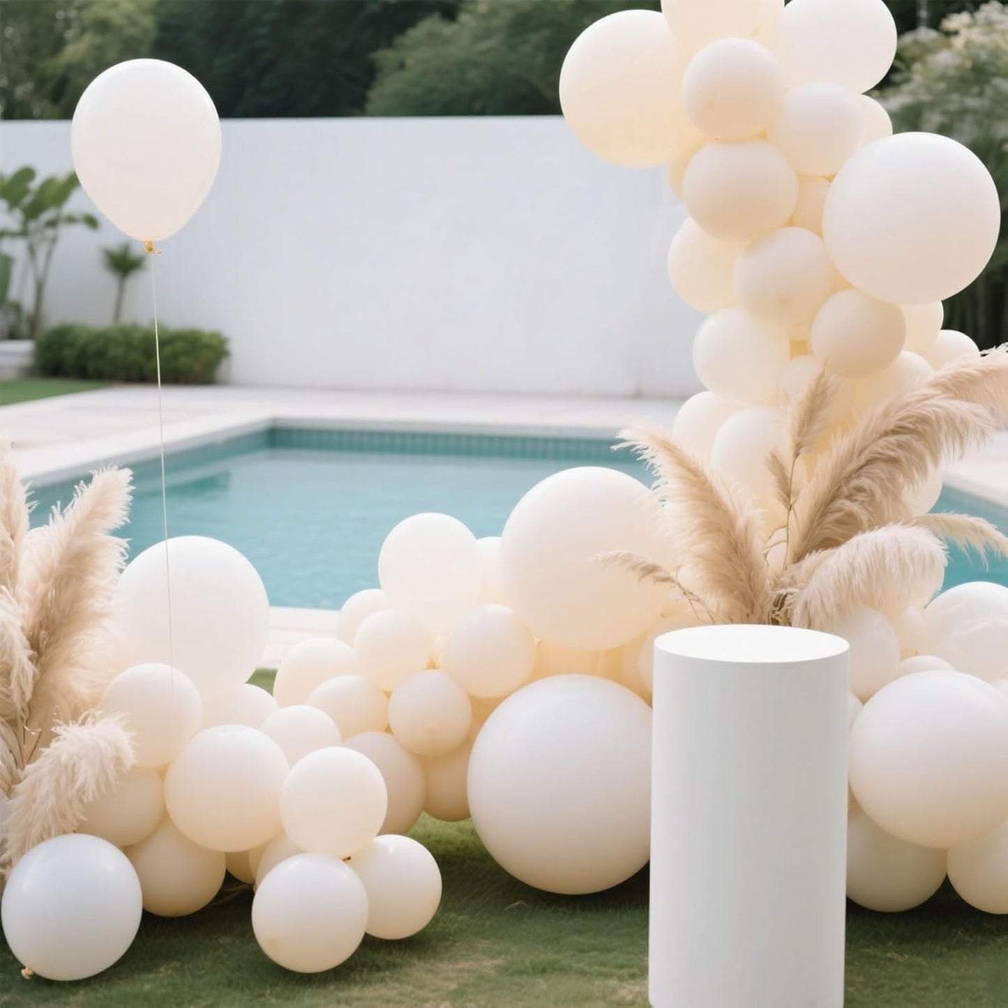 Ivory White Balloon,145pcs Premium Latex Khaki Balloons Arch Kit Different Sizes 18 12 10 5 Inch,Light Brown Neutral Balloon Garland Arch for Birthday Party Baby Shower Wedding Anniversary Decoration