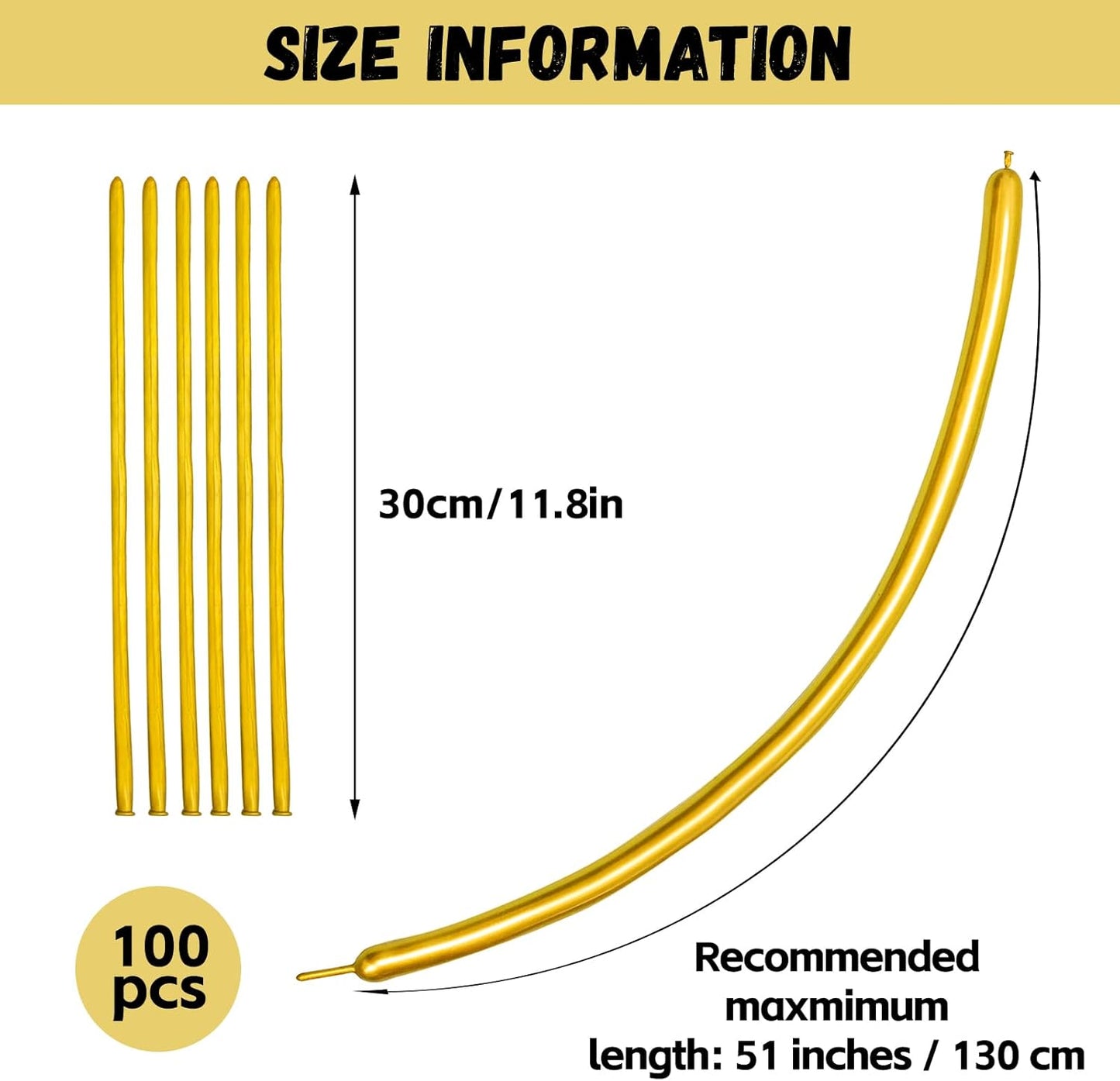 Metallic Long Balloons Art Kit for Twisting, Chrome 260pcs Skinny Modeling Balloons Supplies for Birthday Party Wedding Festival Decorations