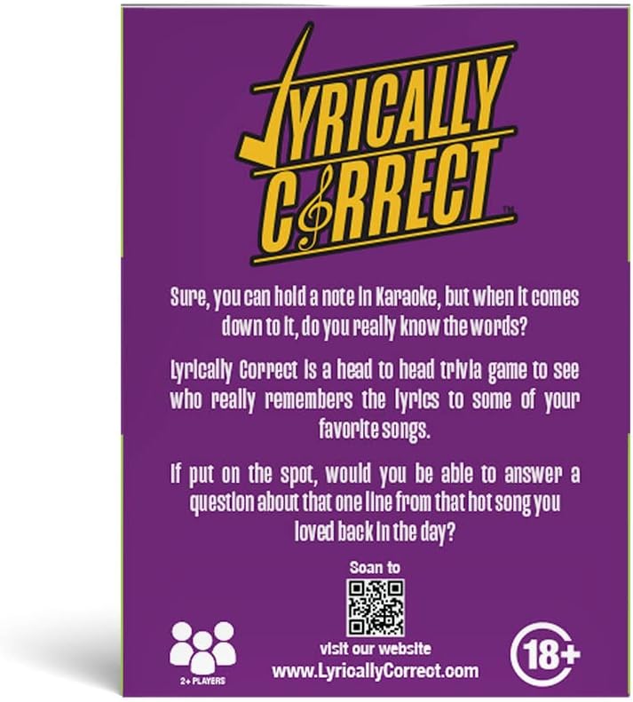 Lyrically Correct Revival Music Trivia Card Game - The Gospel Edition - Finish The Lyrics Challenge, Fun for Adults, Party or Family Night