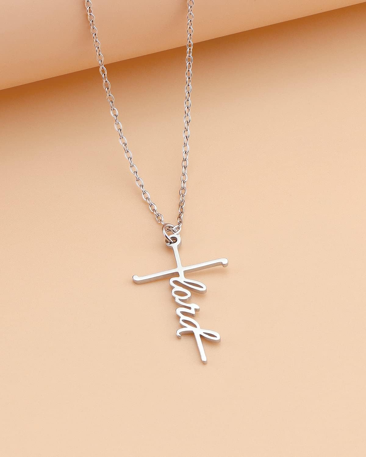Lcherry Faith Cross Pendant Necklace for Women Religious Christian Jewelry Mother's Day Gifts for Women