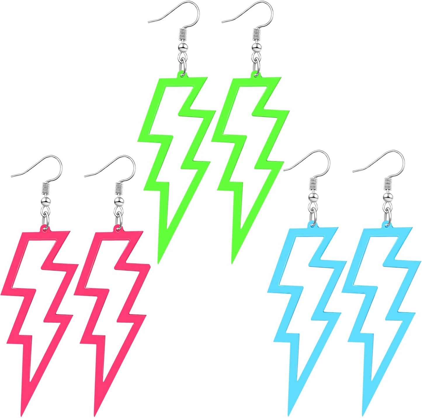 80s 90s Neon Earrings for Women Retro Cassette Tape Hoop Earring Candy Color Lightweight Acrylic Stud Dangle Earrings for 80S Costume Outfits Dancing Glow Party Accessories