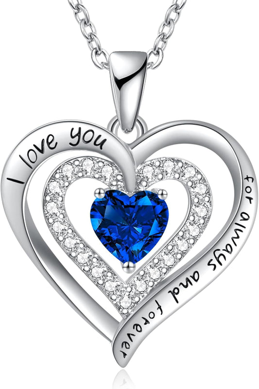 REDBEE Necklaces for Women Birthstone Heart Necklace Jewelry for Wife Girlfriend Woman Necklace