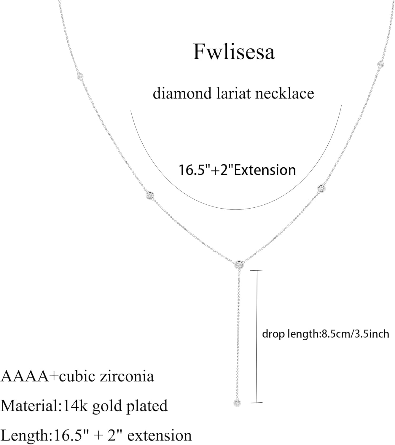 Gold Necklace for Women, Dainty Gold Long Necklaces 14k Gold Plated Prom Lariat Necklace Cute Choker Necklaces for Women Trendy Stuff Fashion Costume Gold Accessories Christmas Jewelry Gifts