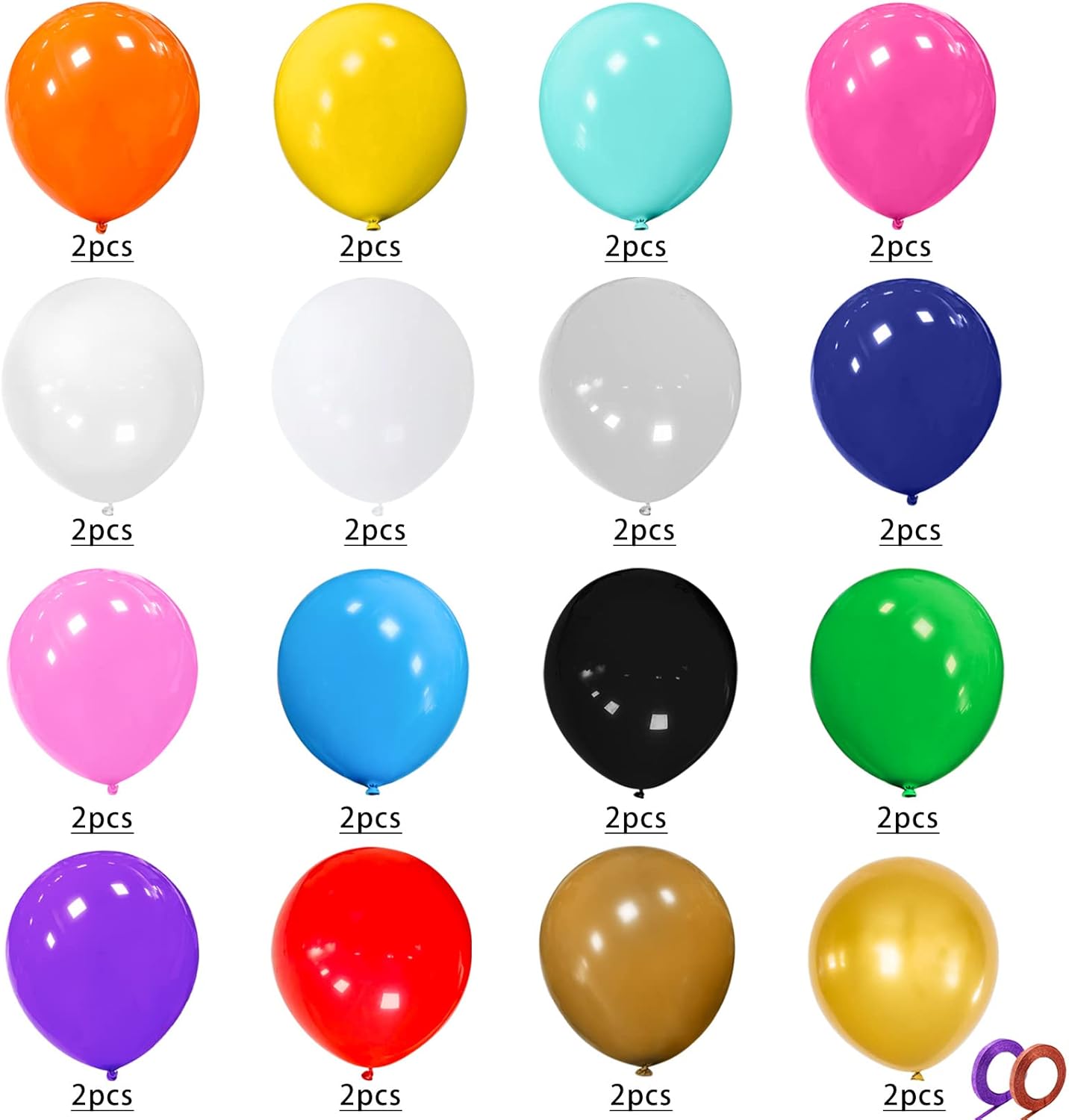 32Pcs Big Balloons 18 Inch Assorted Colors, Round Large Latex Party Balloons for Birthday Wedding Decorations.