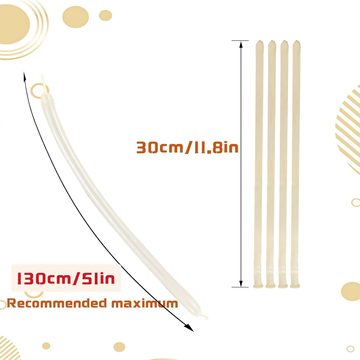 260 Balloons Clear, Thickening Long Balloons for Tying Arch, Twisting Latex Animals Magic Modeling Skinny Birthday Balloon for Kid‘s Party Wedding Decoartion Supply 100pcs