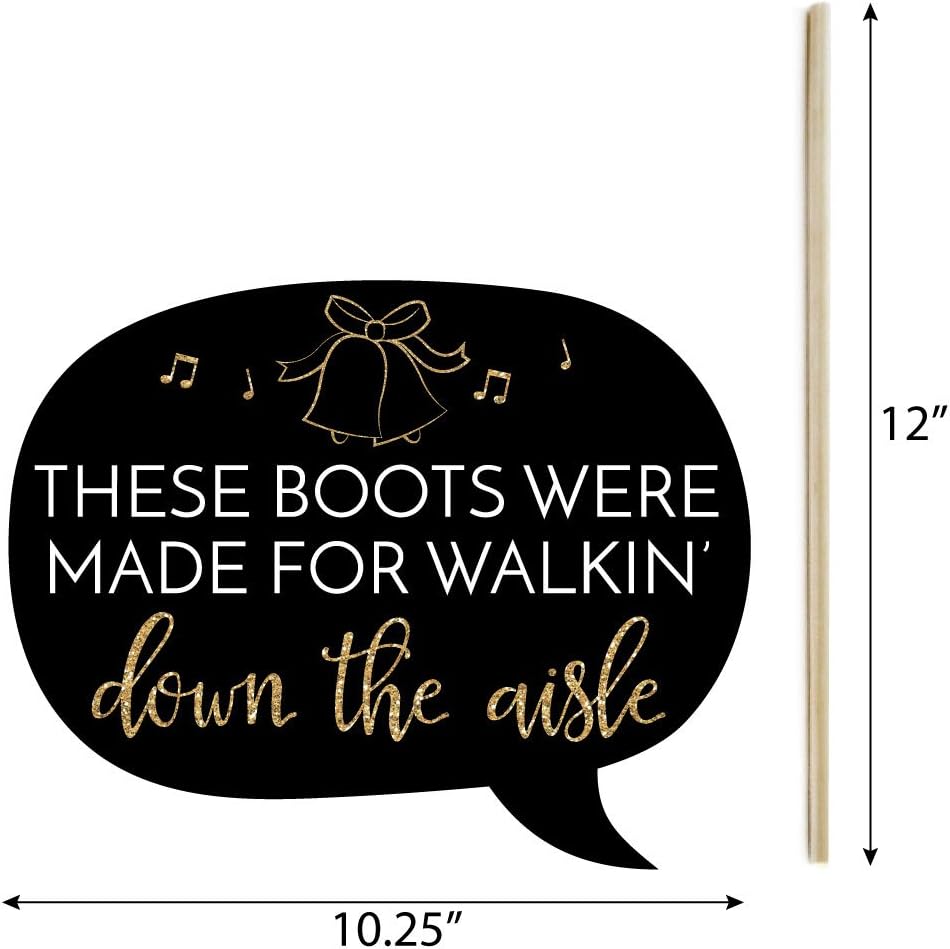 Big Dot of Happiness Funny Nash Bash - Nashville Bachelorette Party Photo Booth Props Kit - 10 Piece