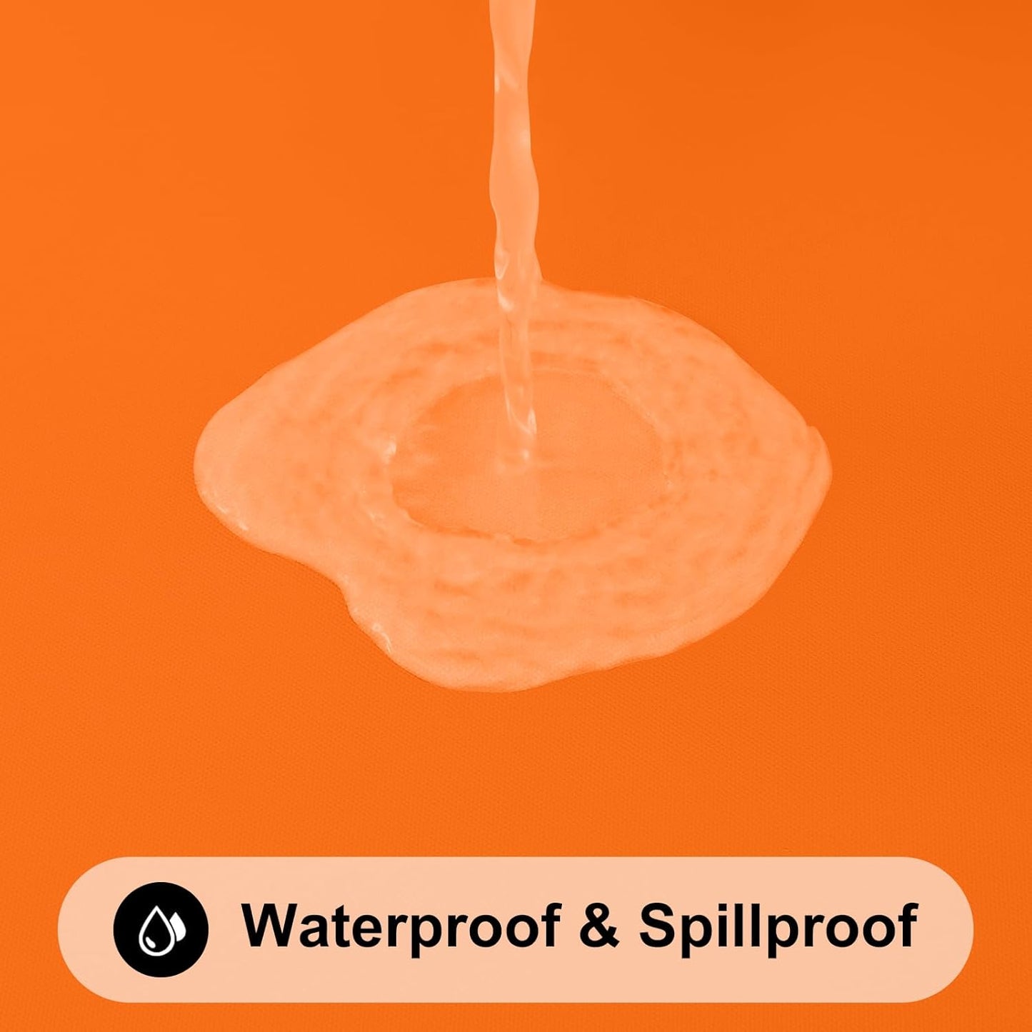 Smiry Rectangle Tablecloth, Elastic Fitted Flannel Backed Vinyl Tablecloths for 8ft Folding Tables, Waterproof Wipeable Table Covers for Indoor, Outdoor, Picnic and Camping (Orange, 30"x96")