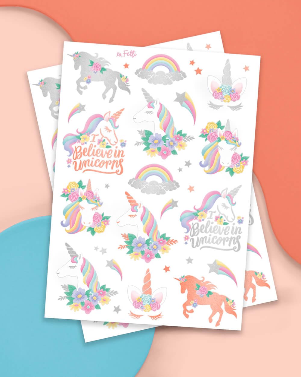xo, Fetti Unicorn Party Favors - Temporary Tattoos for Kids - 26 styles | Birthday Party Supplies, Unicorn Favors Decorations, Toys + Halloween Costume