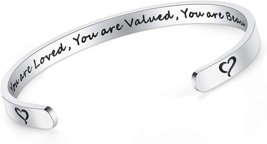 SAM & LORI Personal Bracelets for Teens/Women-Inspirational Jewelry Gifts (Various Designs) for Daughter/Sister/Mom/Friends-Adjustable Bracelet in a Pretty Gift Box