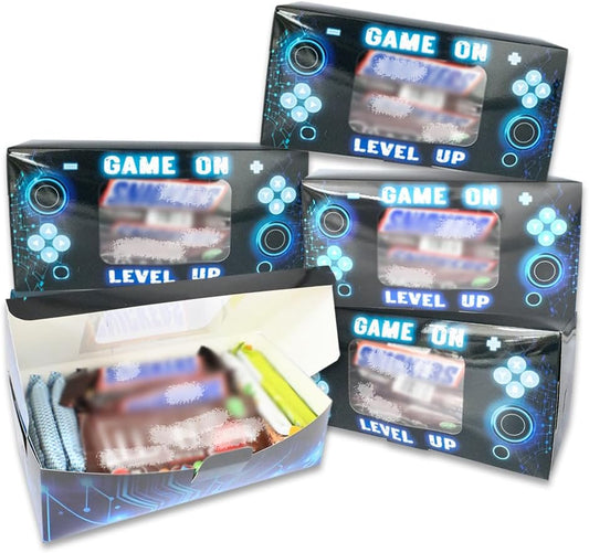 Video Game Party Favors Boxes 12 PCS-Perfect Gamer Party Favors,Party Favor Boxes with Window,Game On Birthday Decorations Video Game Birthday Decorations,Game Bags,Video Game Gifts Aa11