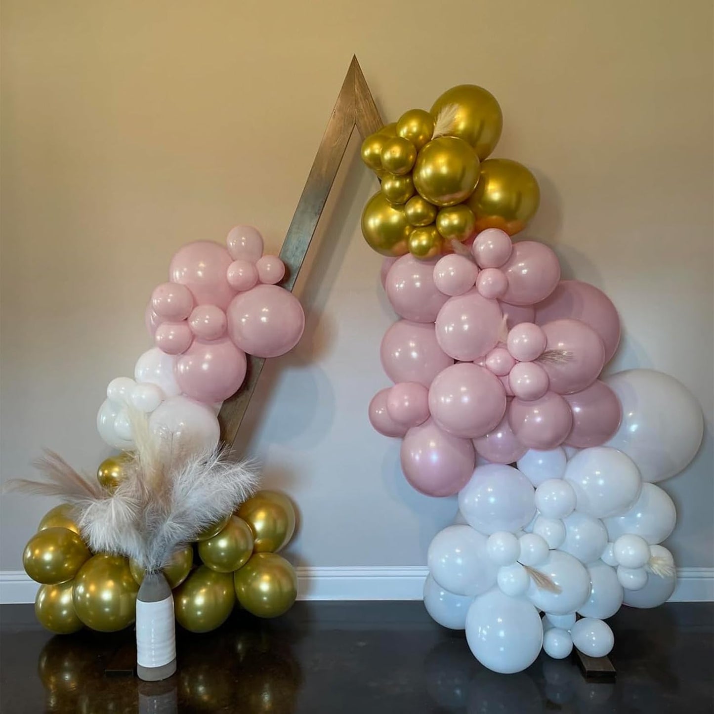 Cavern Pink Balloons, 150 pcs Different Sizes Pack of 18 Inch 12 Inch 10 Inch 5 Inch Dusty Pink Balloons for Balloon Garland Balloon Arch as Birthday Party Wedding Decorations