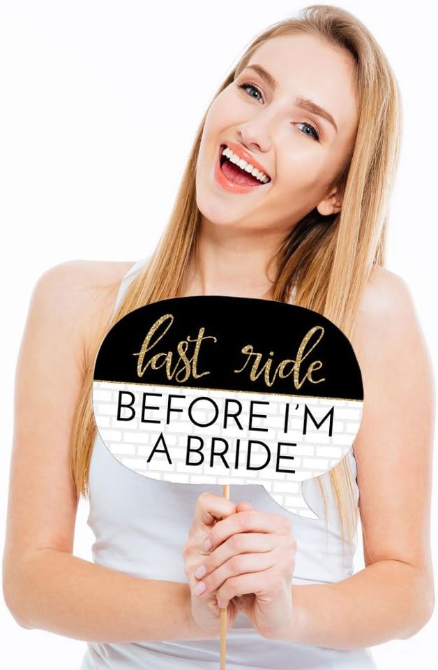 Big Dot of Happiness Funny Nash Bash - Nashville Bachelorette Party Photo Booth Props Kit - 10 Piece