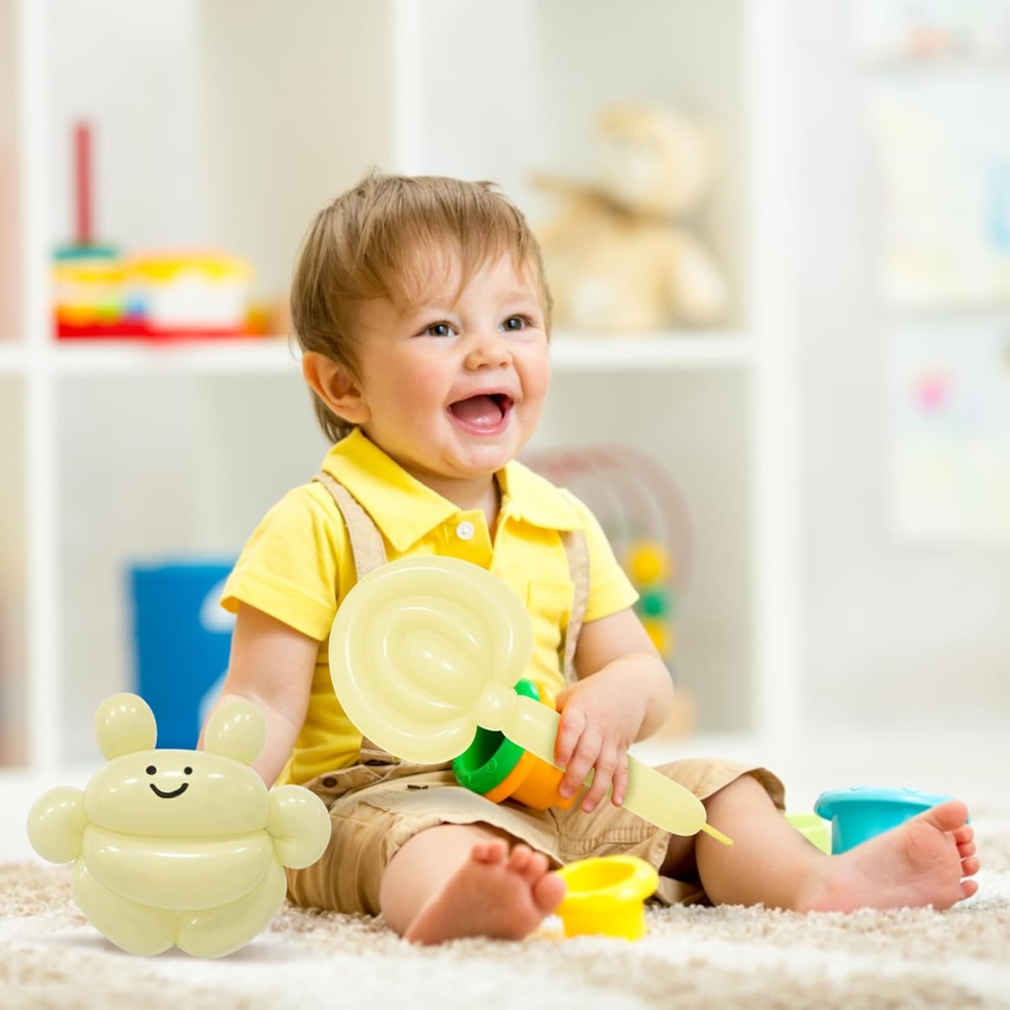 100Pcs Pastel Yellow 260 Balloons, Long Balloon for Tying Balloon Arch, Long Skinny Balloons for Twisting Ballons Animal balloons Birthday Party Wedding Festival Decorations