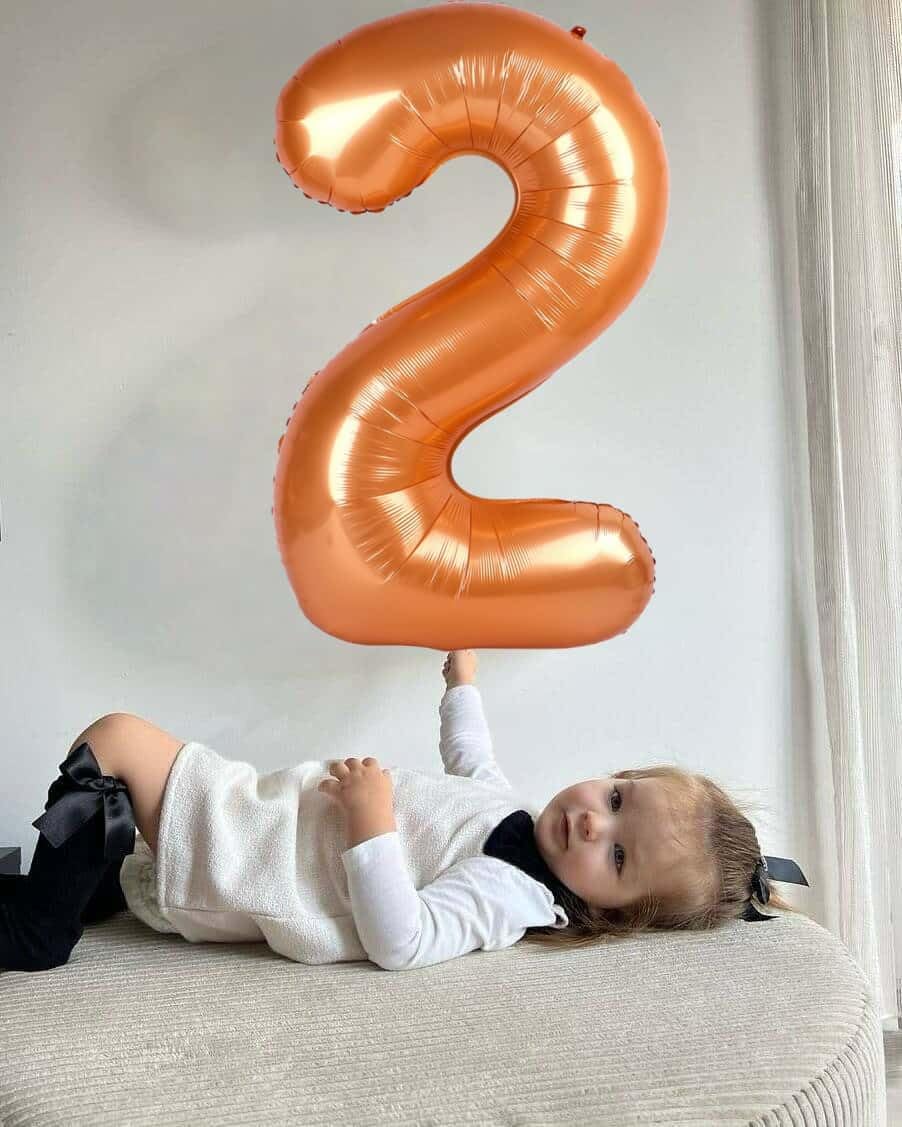 Orange 7 Balloon, Number Balloon 40 Inch, Orange Party Decorations, 7th Number Seven Birthday Decorations, Number 7